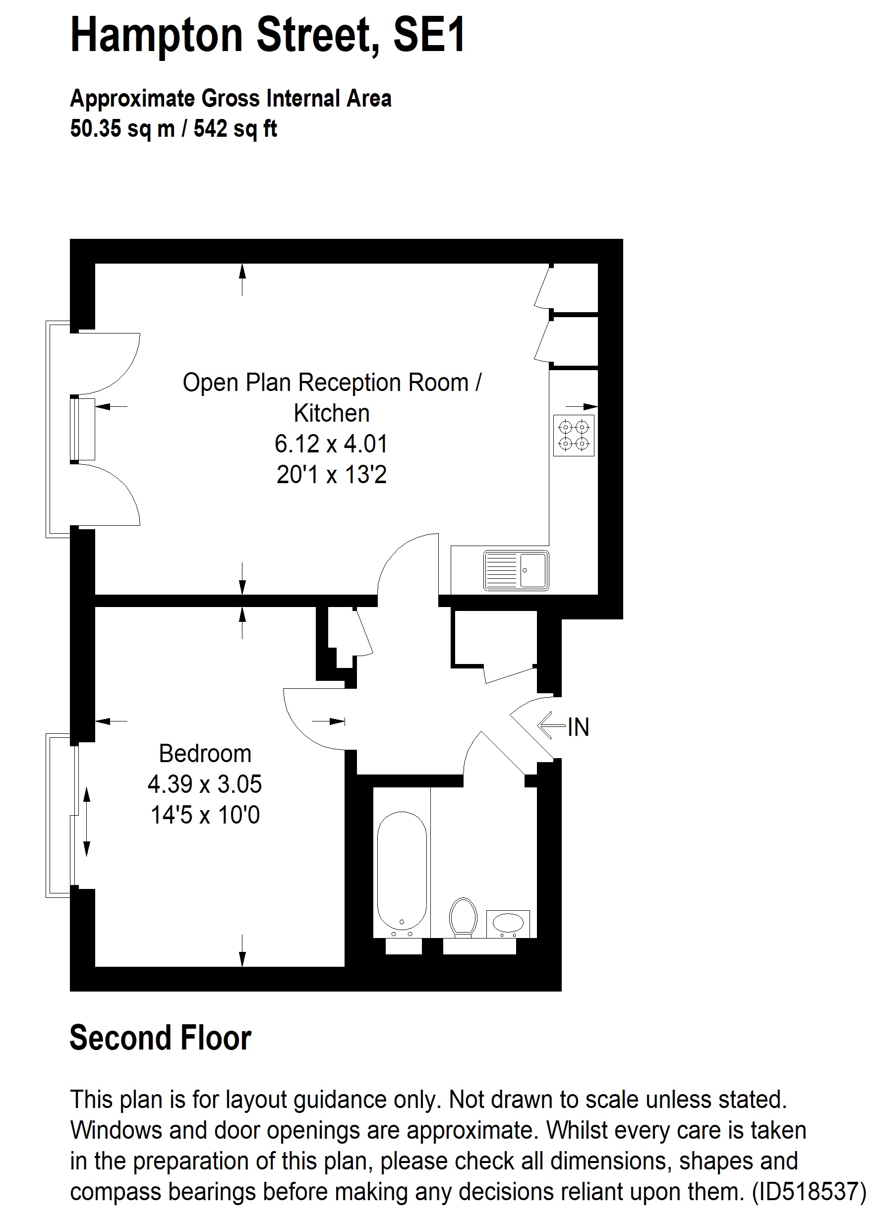1 Bedrooms Flat for sale in Hampton Street, London SE1