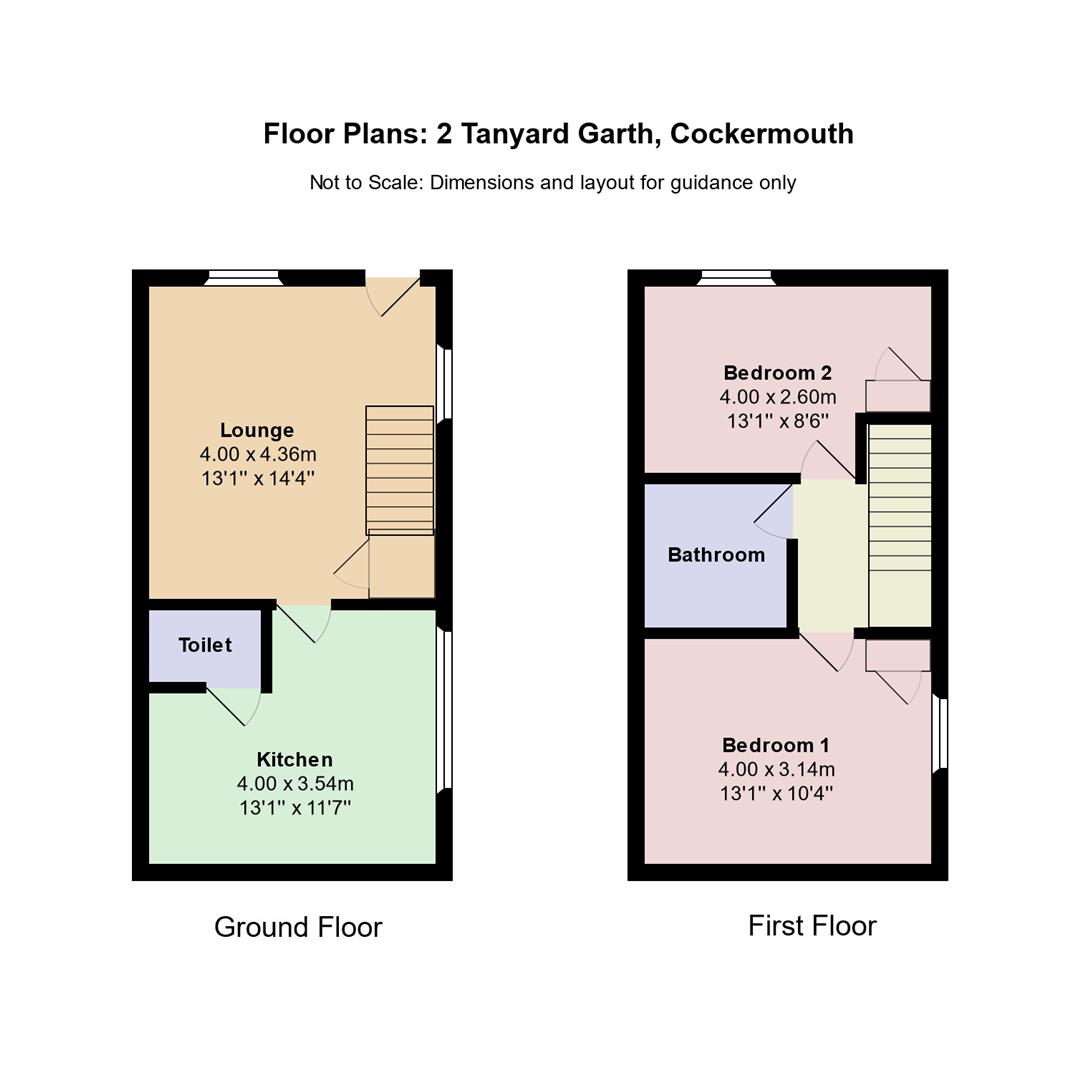 2 Tanyard Garth, St. Helens Street, Cockermouth floorplan