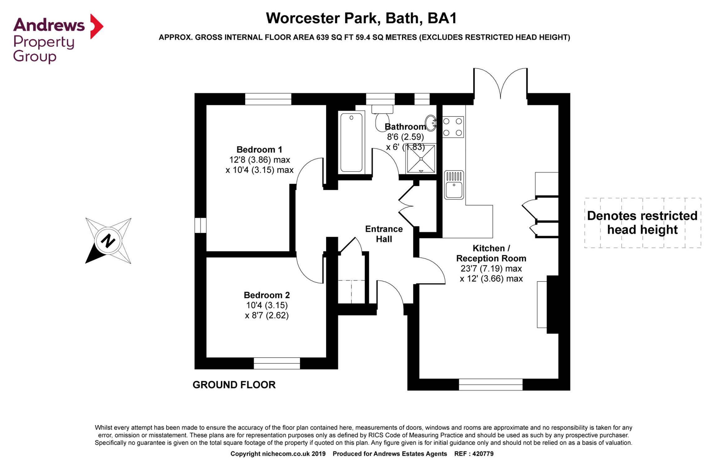 2 Bedrooms Flat for sale in Worcester Park, Bath, Somerset BA1