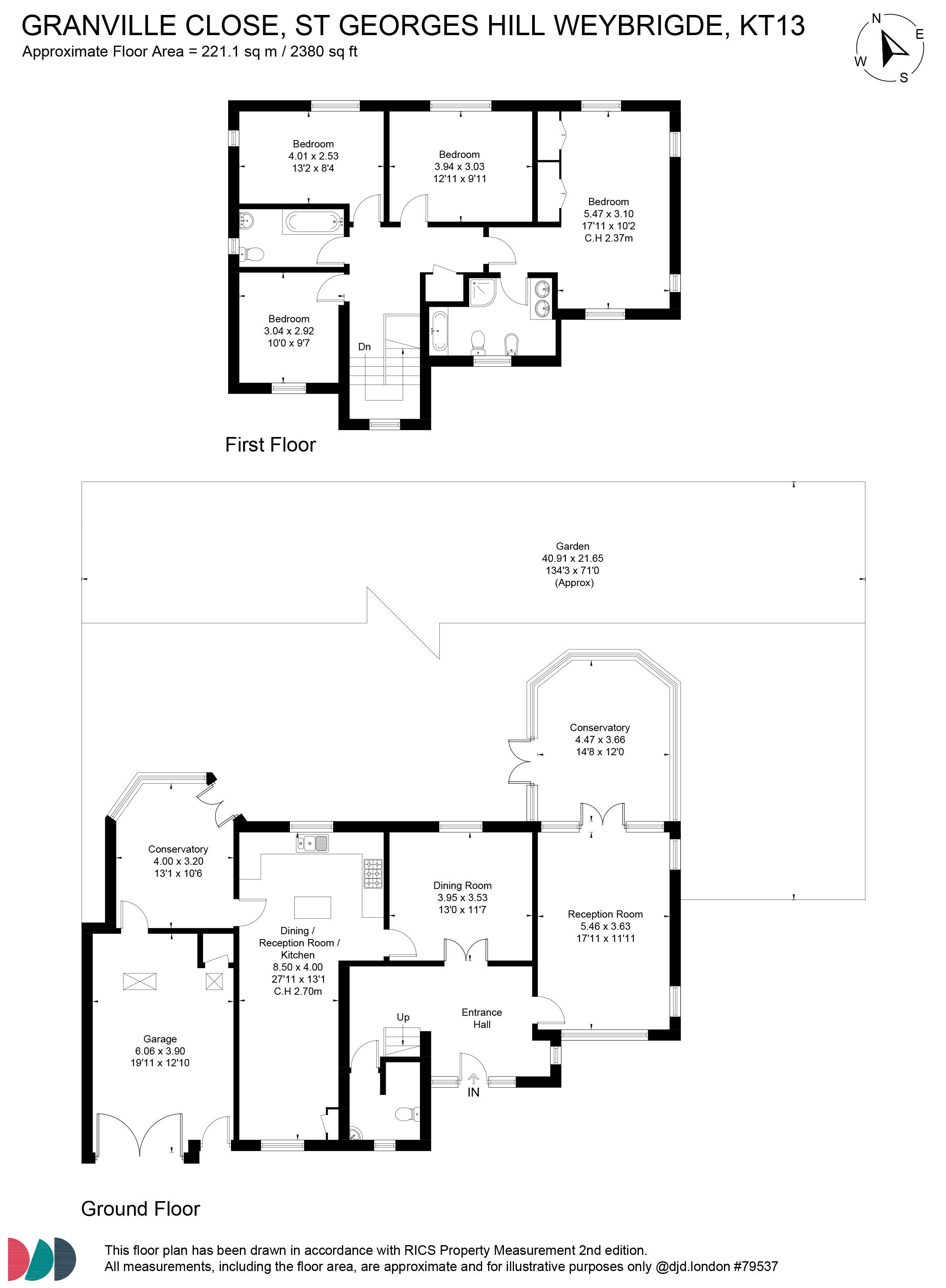 Highbury House,, Granville Close, Weybridge floorplan
