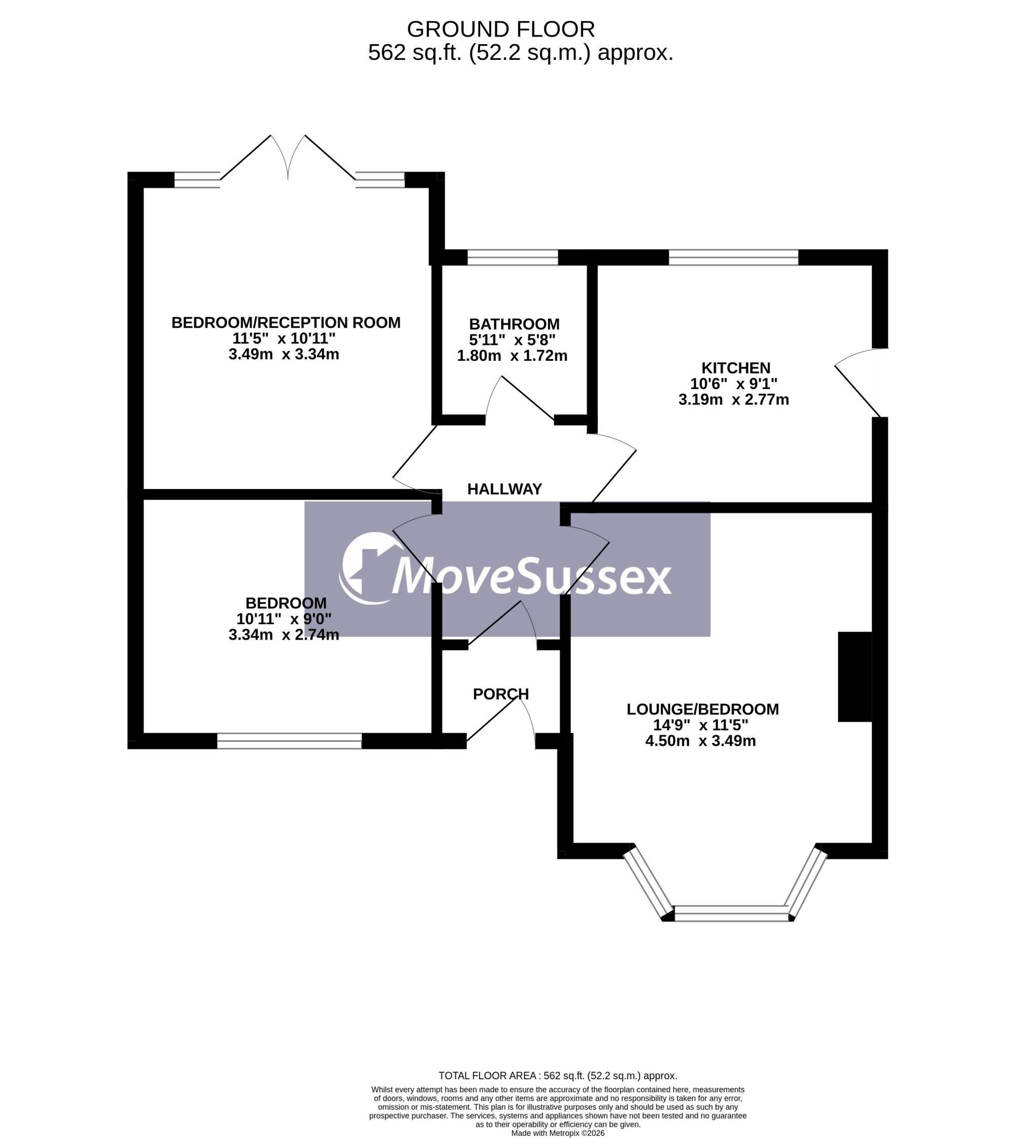 17, Downsview Road, Eastbourne floorplan
