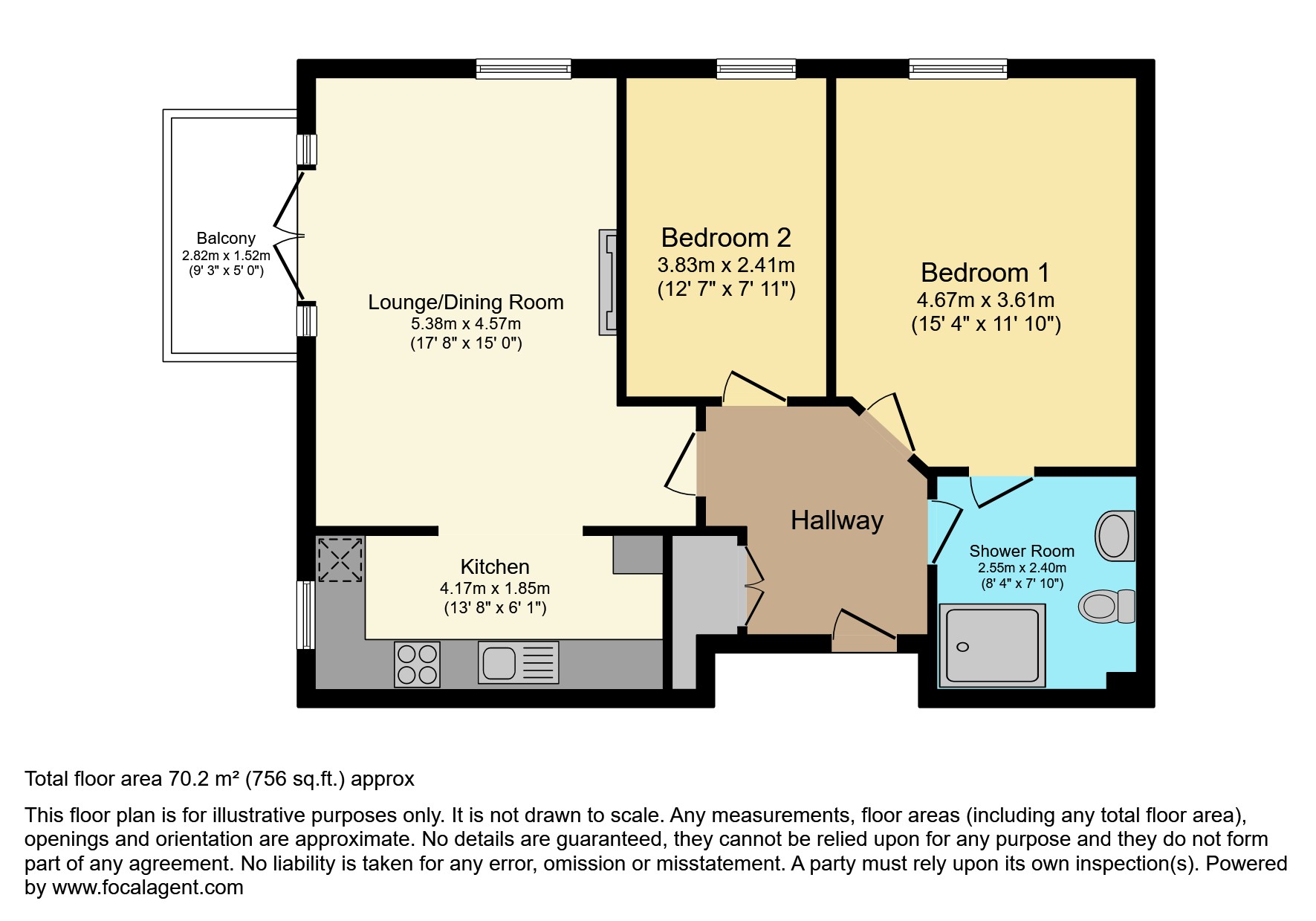 Apartment 25/Danbury Gardens, 1 Danbury Place, Leicester floorplan