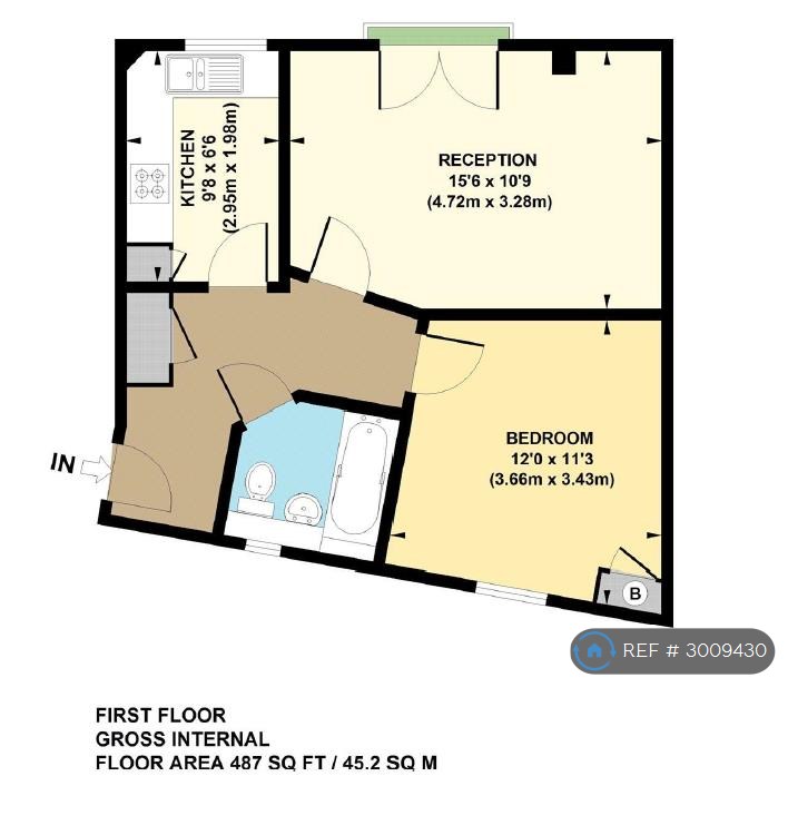 Flat, Cadogan Terrace, London floorplan