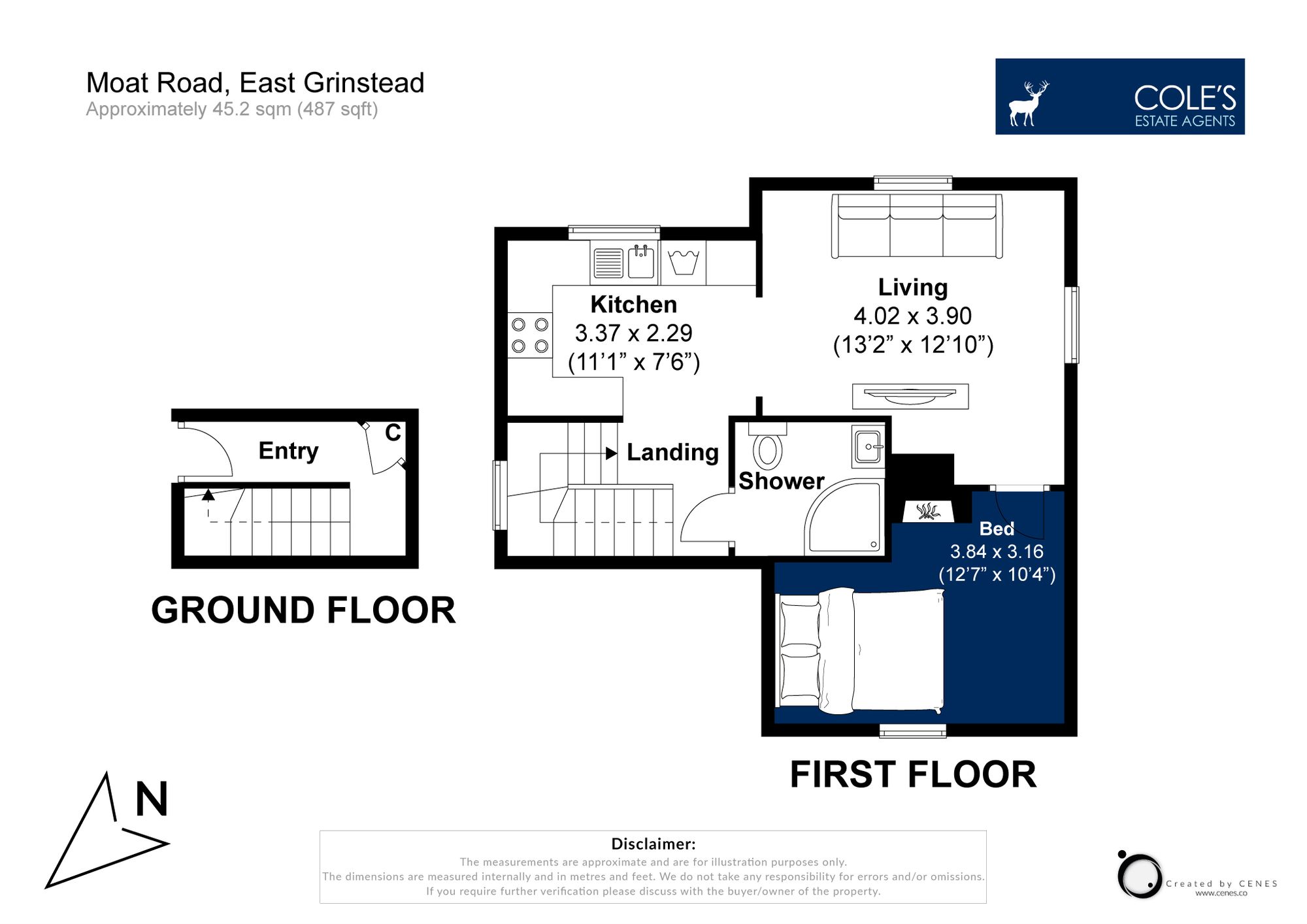 Flat 3, 10 Moat Road, East Grinstead floorplan
