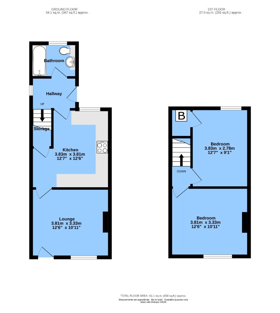 1, Hipper Street West, Chesterfield floorplan