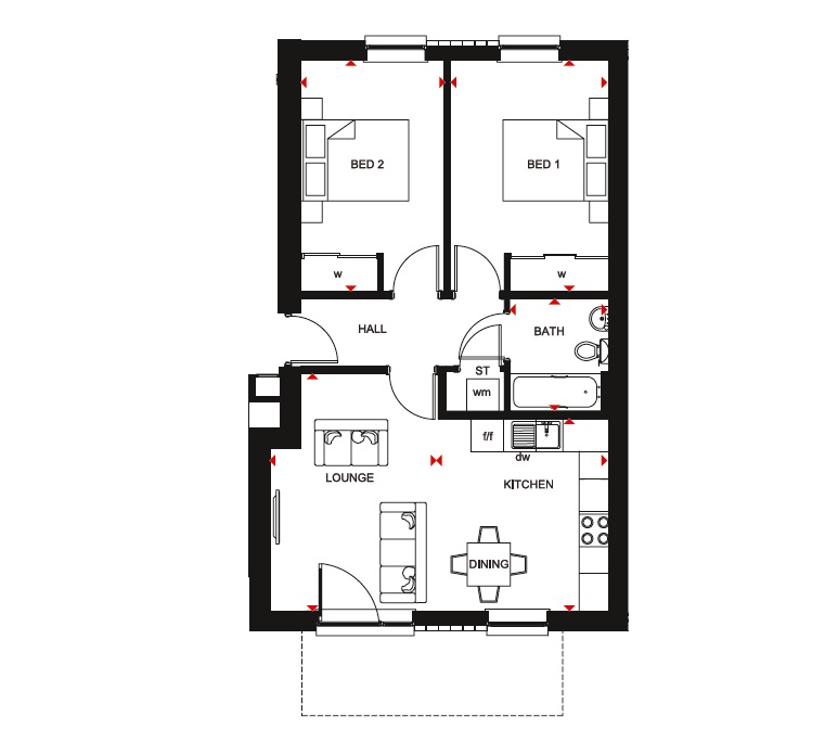 2 Bedrooms Flat for sale in