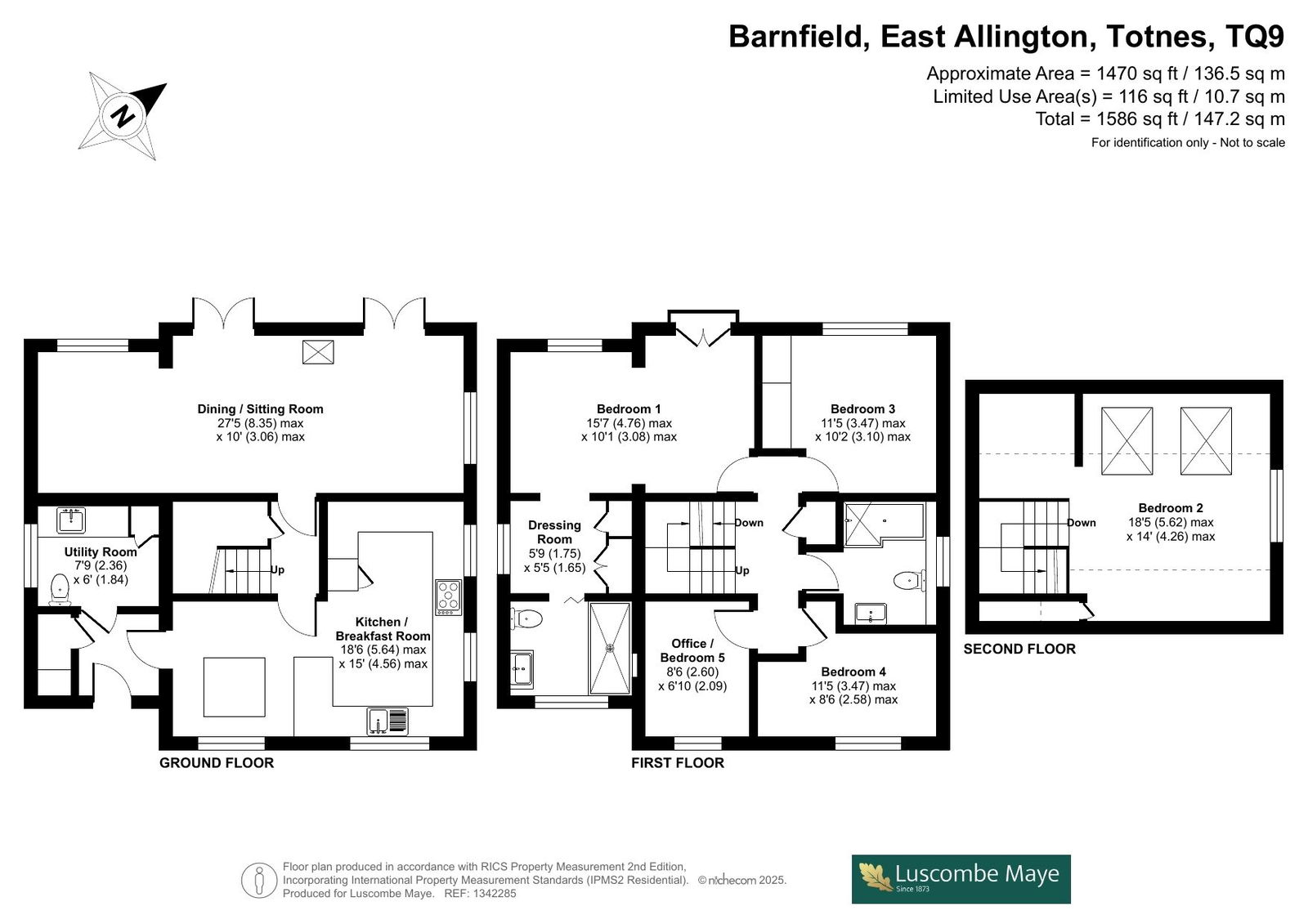 2, Barnfield, East Allington floorplan