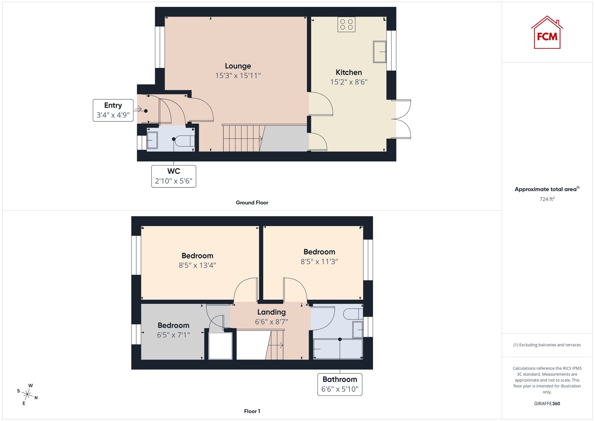 1 Ladstock Grove, Whitehaven floorplan