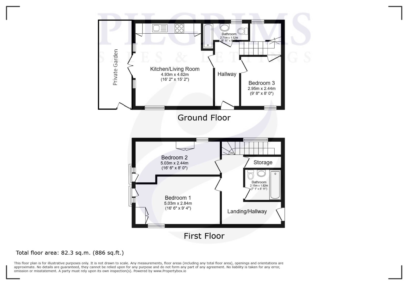 Flat 1,, Magnolia House, West Byfleet floorplan
