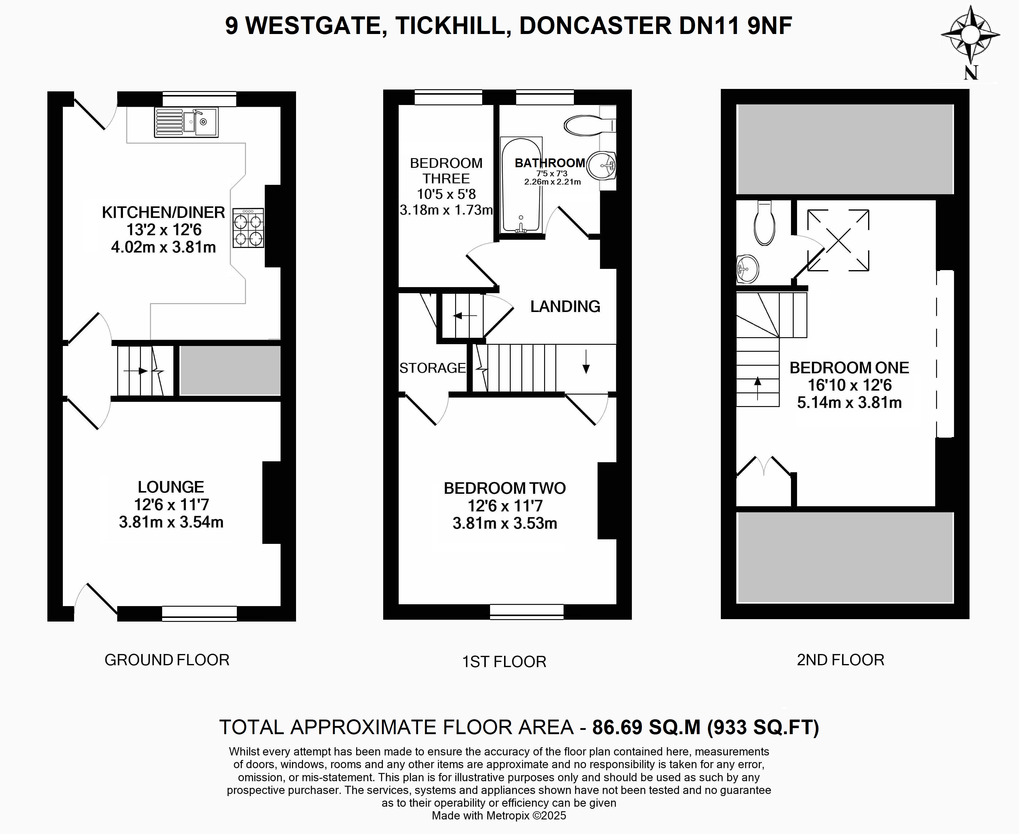 9, Westgate, Doncaster floorplan