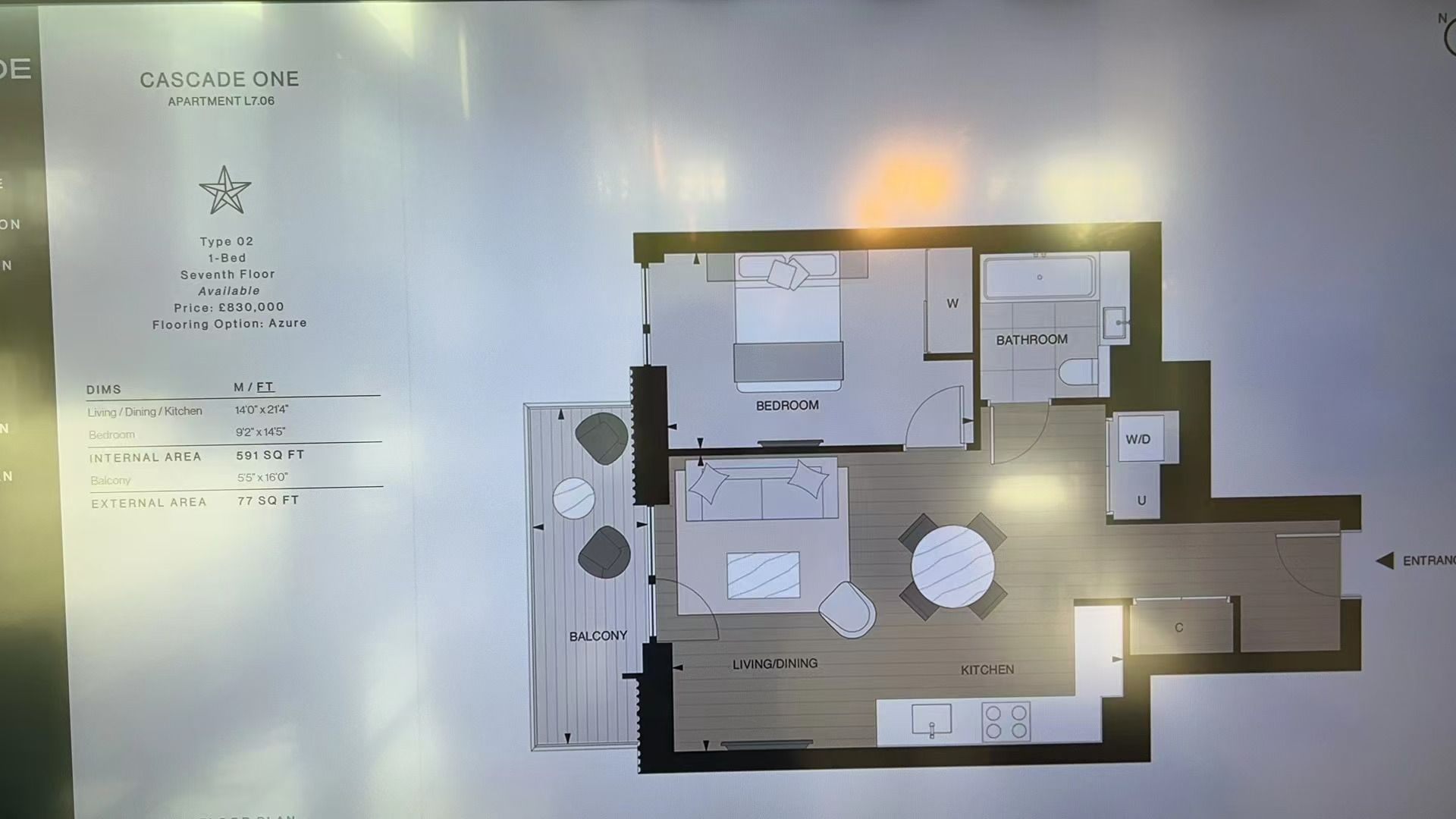 42 Cascade Apartments, London floorplan