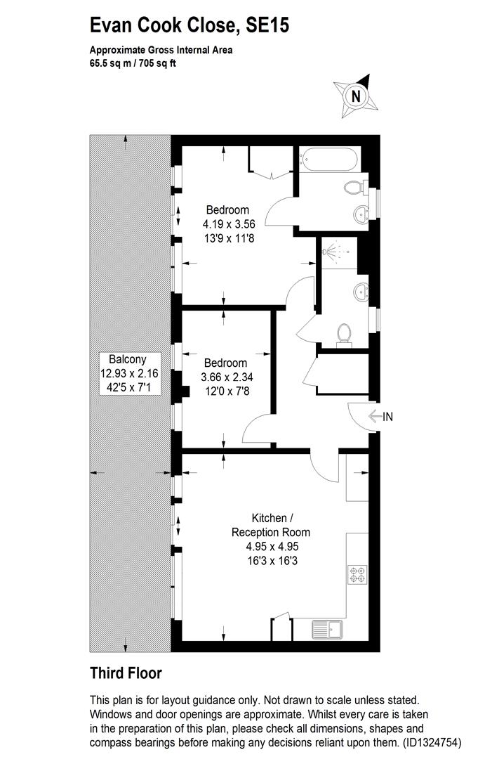 26, 1, Evan Cook Close, London floorplan