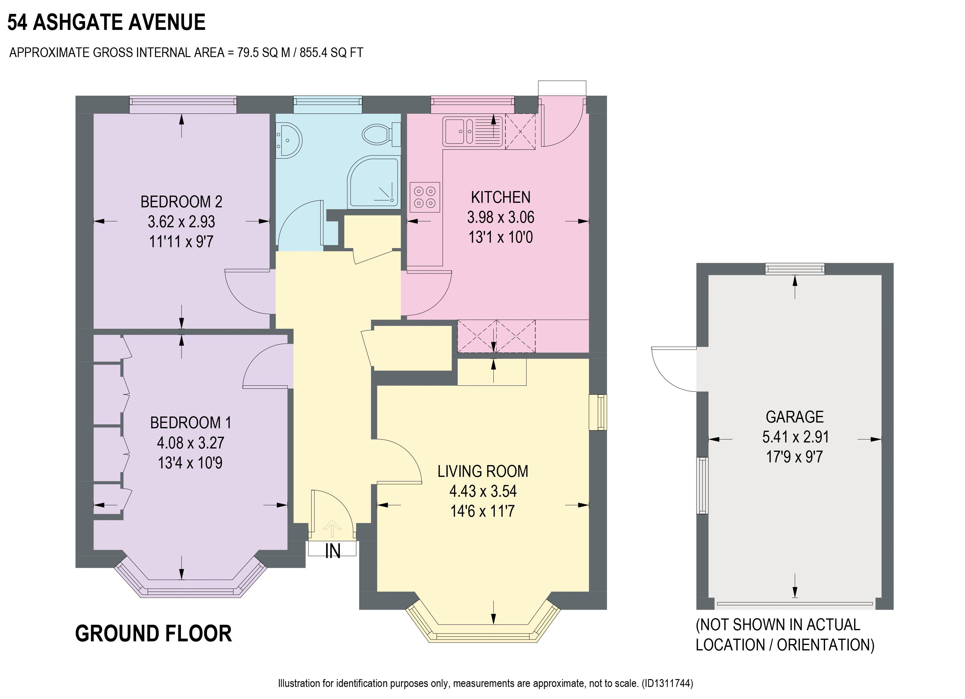 54, Ashgate Avenue, Chesterfield floorplan