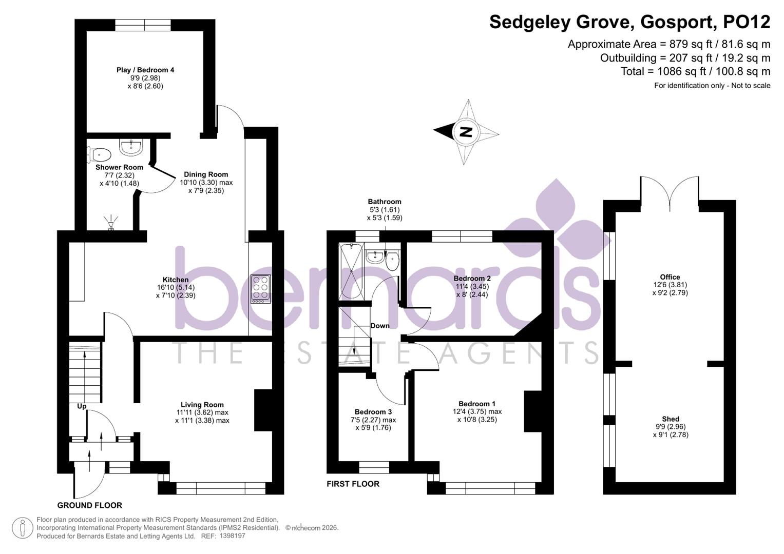 51, Sedgeley Grove, Gosport floorplan