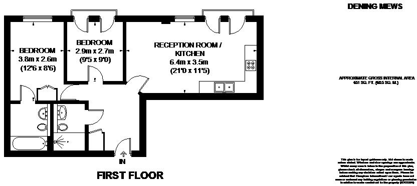 2 Bedrooms Flat to rent in Denning Mews, London SW12