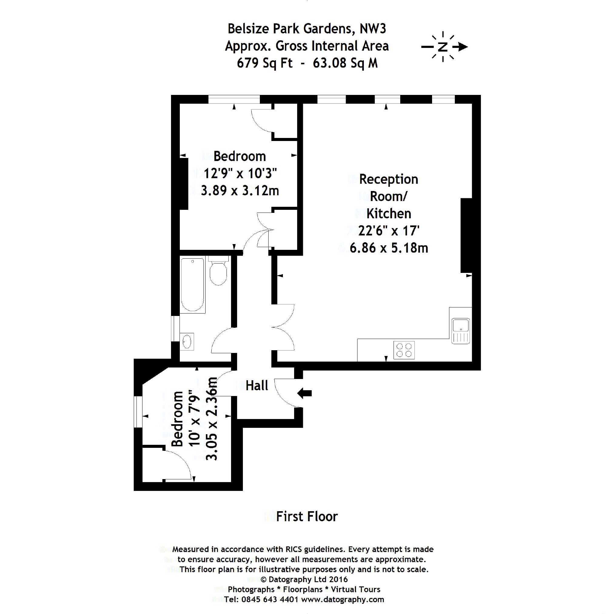 2 Bedrooms Flat to rent in Belsize Park Gardens, Belsize Park, London NW3