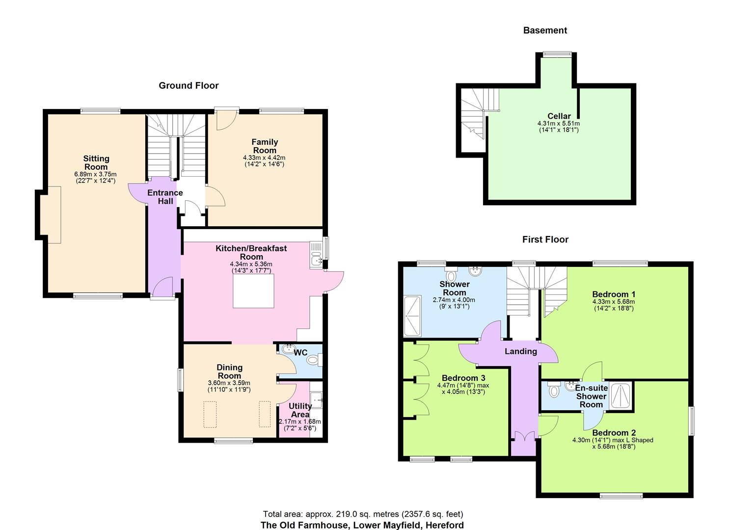 The Old Farmhouse, Lower Mawfield Farm, Allensmore Hereford floorplan