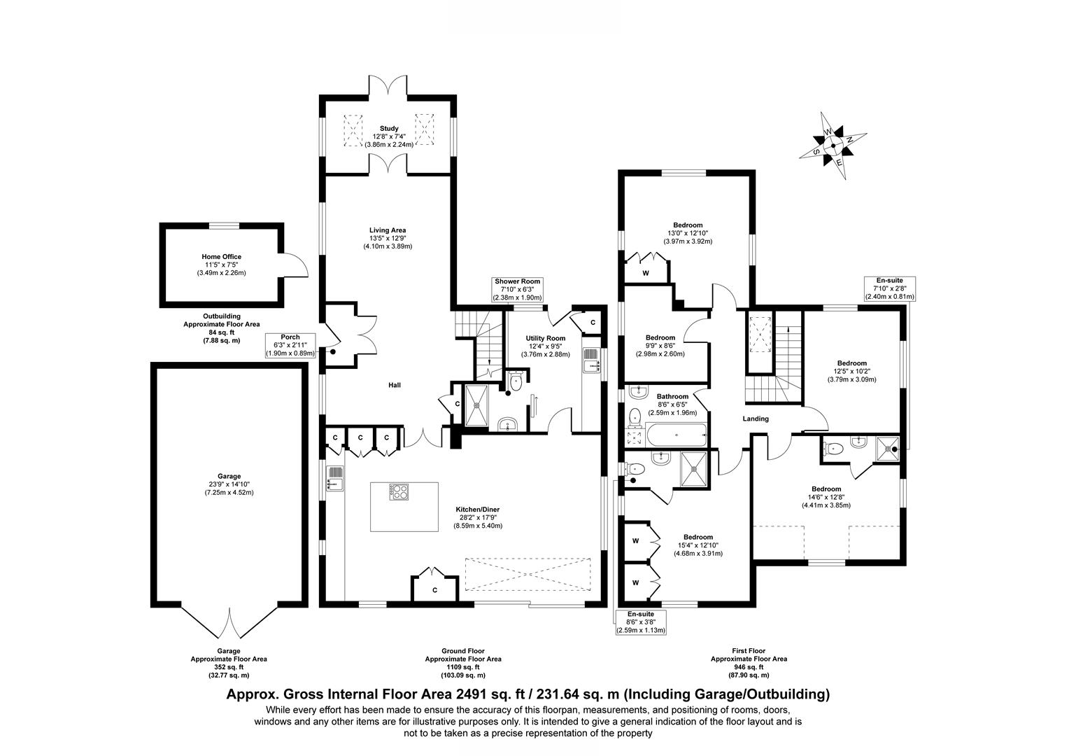 Hornbrook House, Hornbrook Farm, Brighton Road, Horsham floorplan