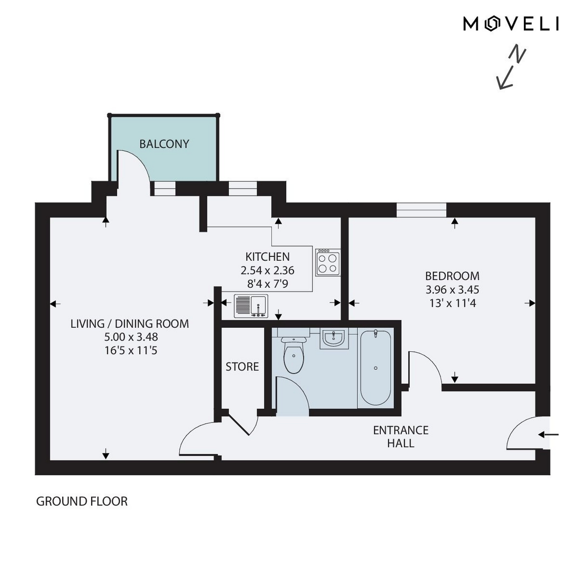 Flat Flat 12, Pinewood House, Chaldon Road, Caterham floorplan