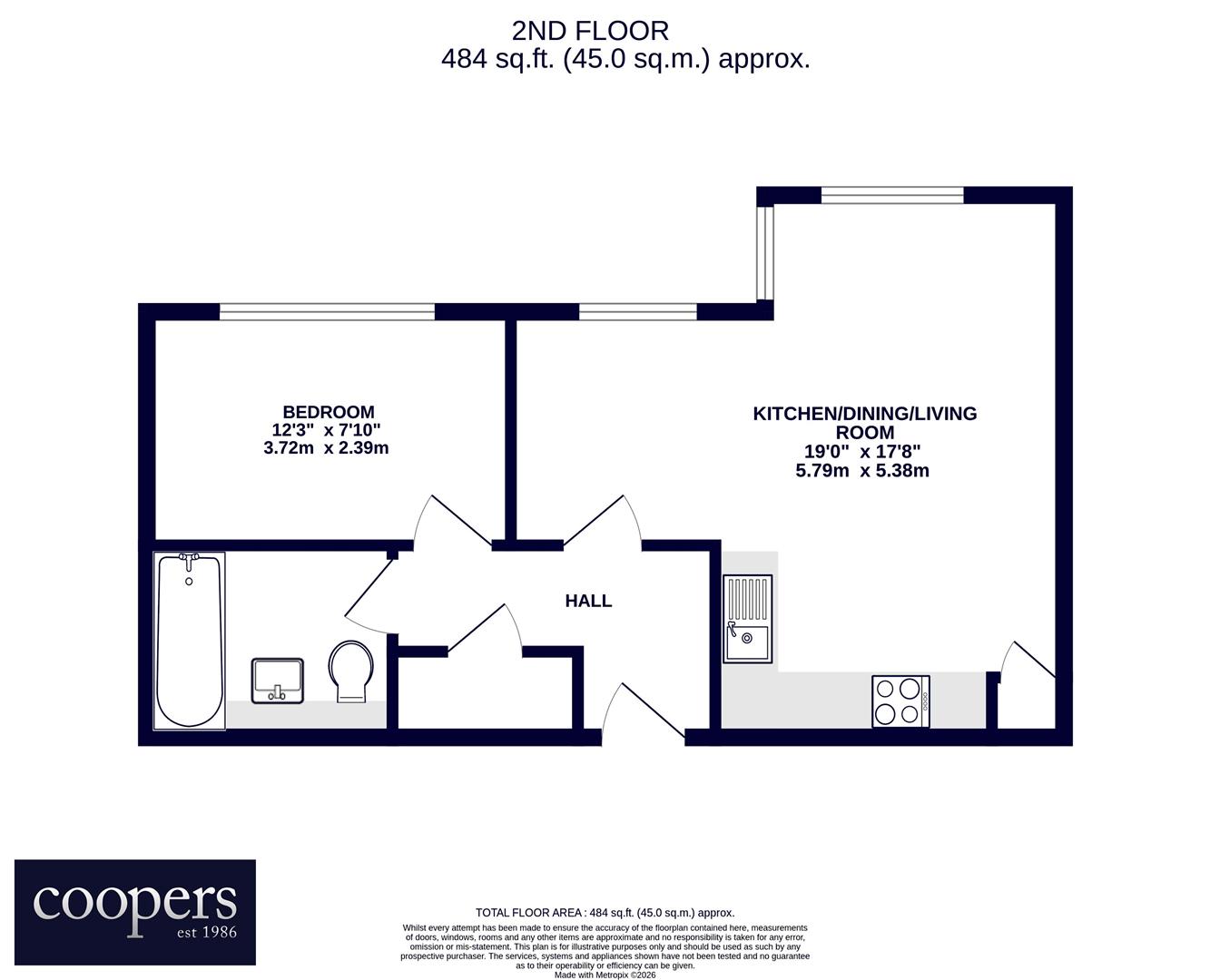 Flat 15, Keel House, Frayswater Place, Uxbridge floorplan