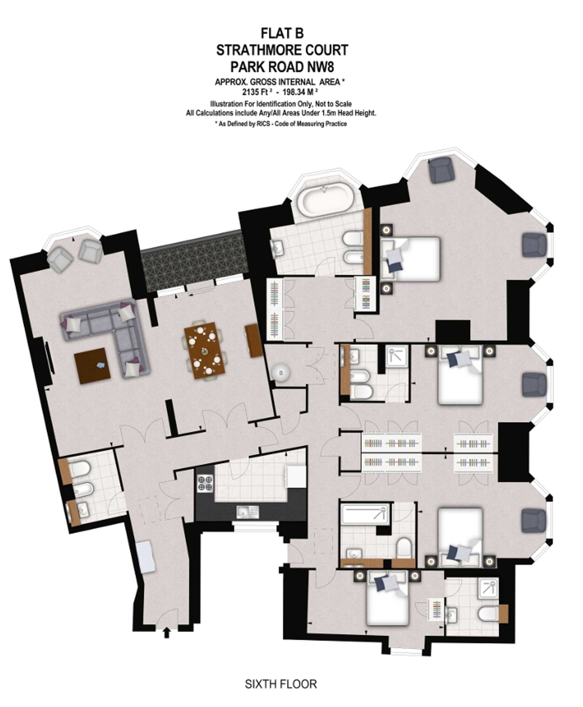 Penthouse B, London floorplan