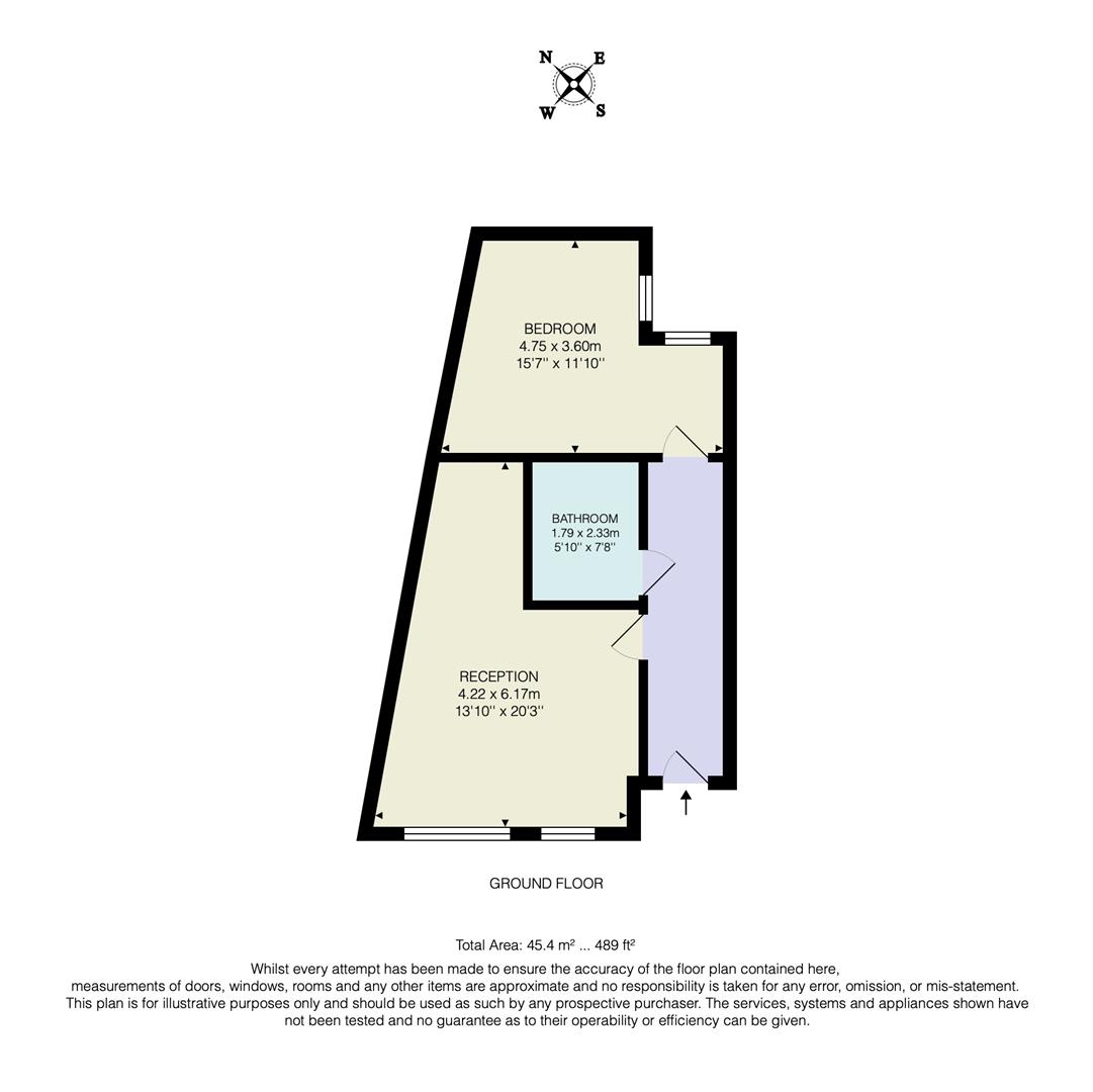 Flat 2, 1, Big Hill, Hackney floorplan