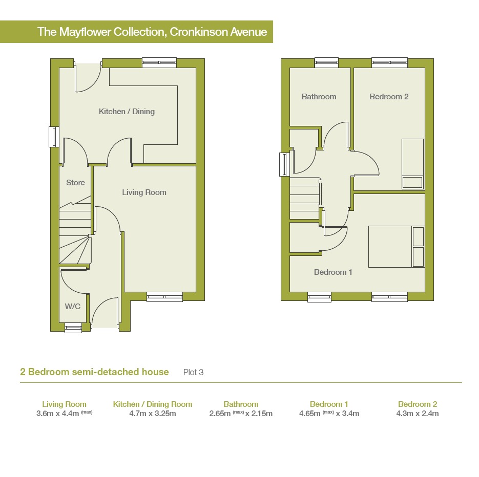 2 Bedrooms Semi-detached house for sale in Cronkinson Avenue, Nantwich, Cheshire CW5