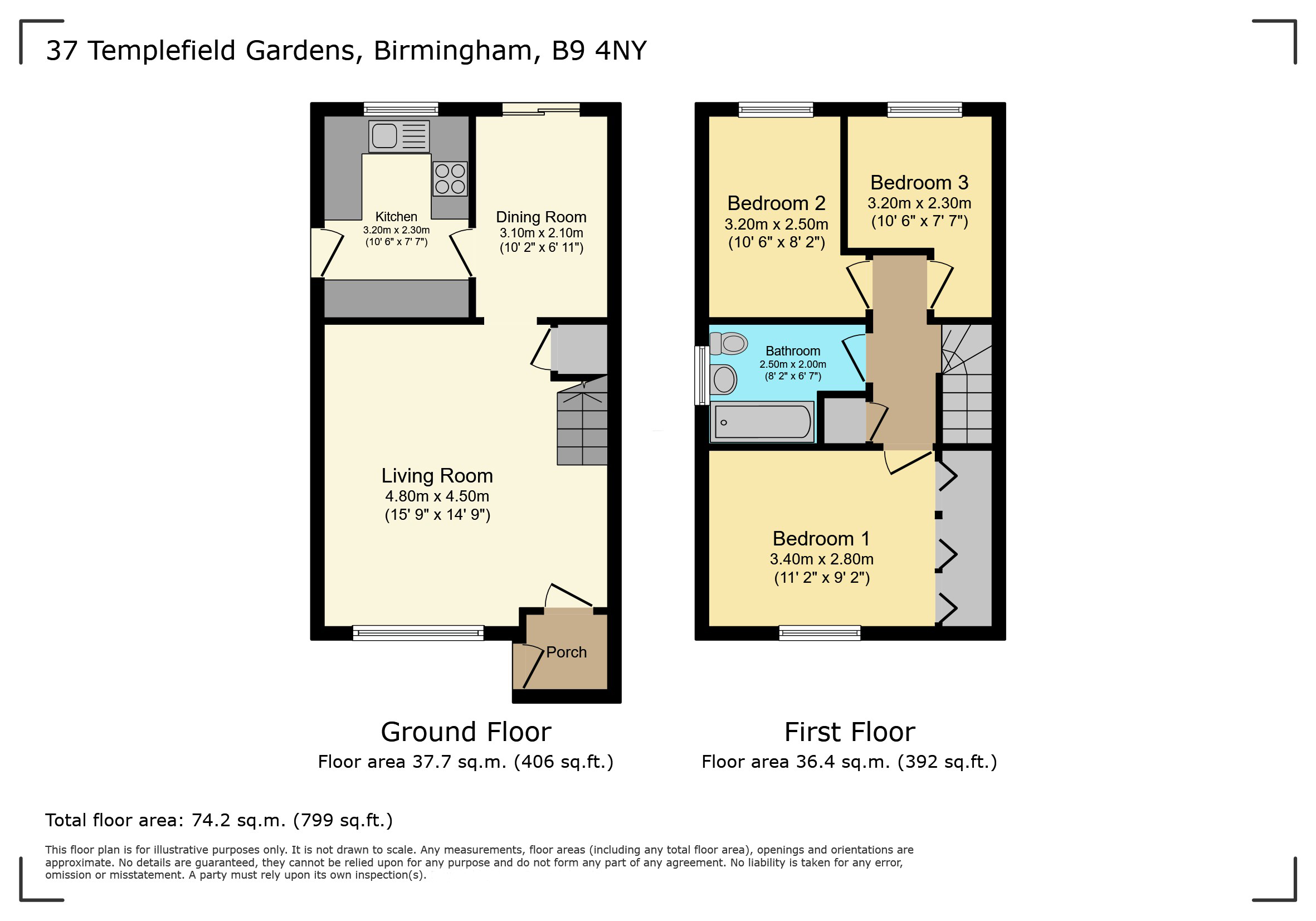 37, Templefield Gardens, Birmingham floorplan