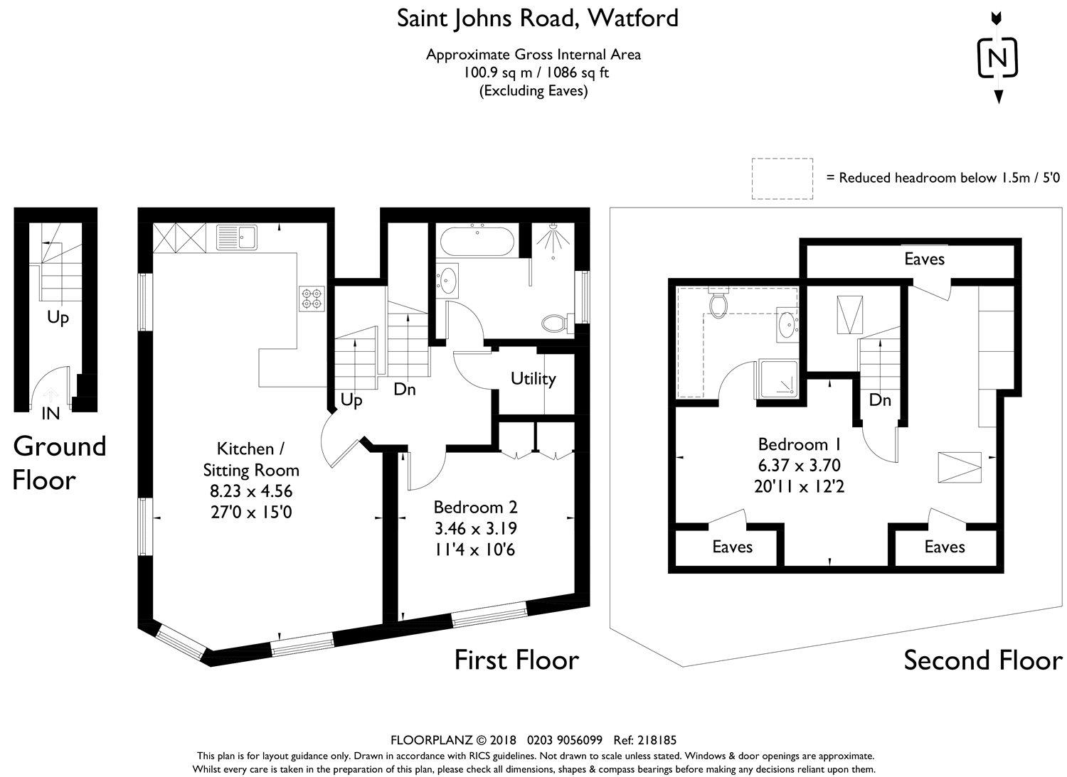 2 Bedrooms Maisonette for sale in St Johns Road, Watford, Hertfordshire WD17