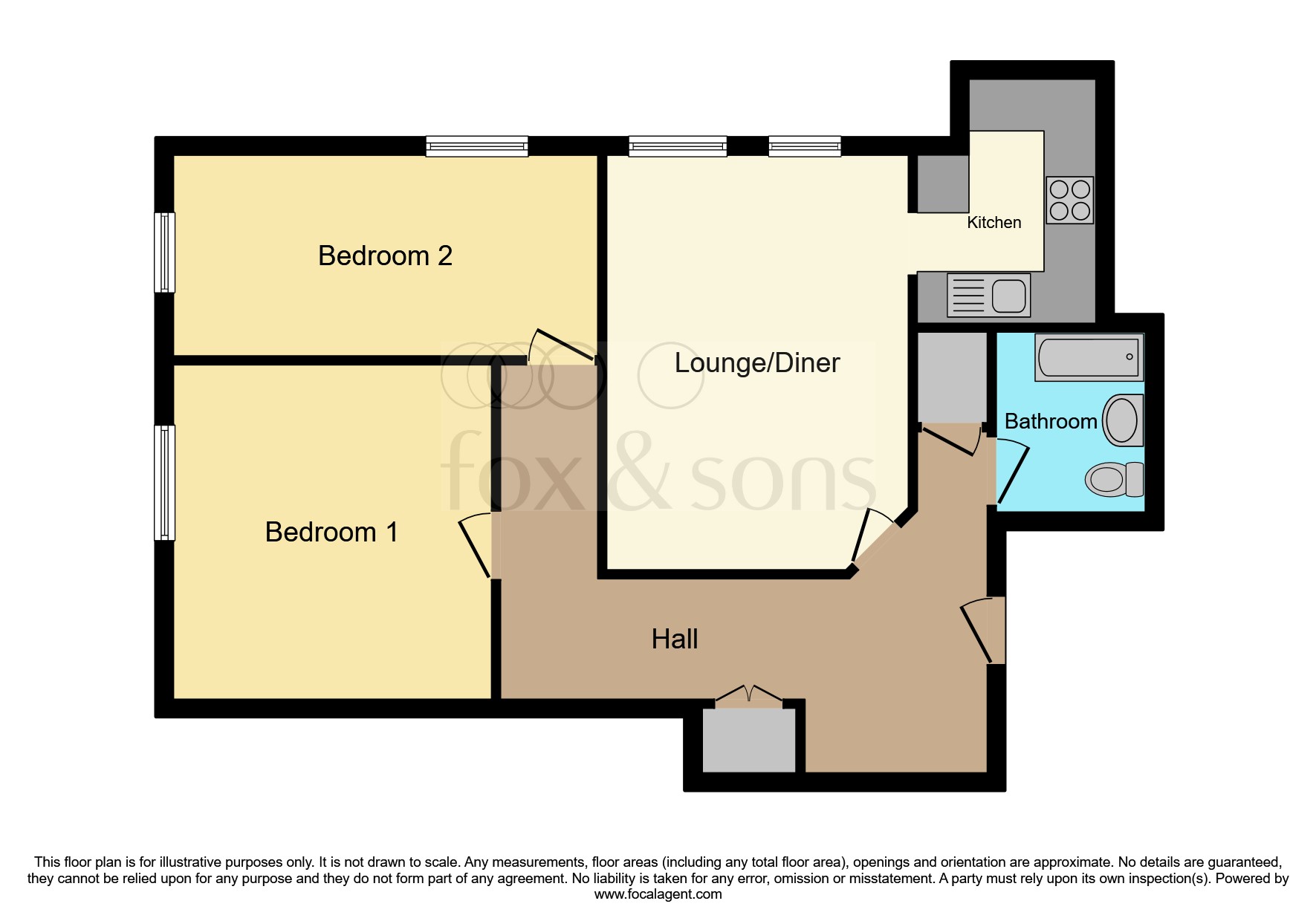 Flat 15, Cray House, 40, Stoke Road, Gosport floorplan