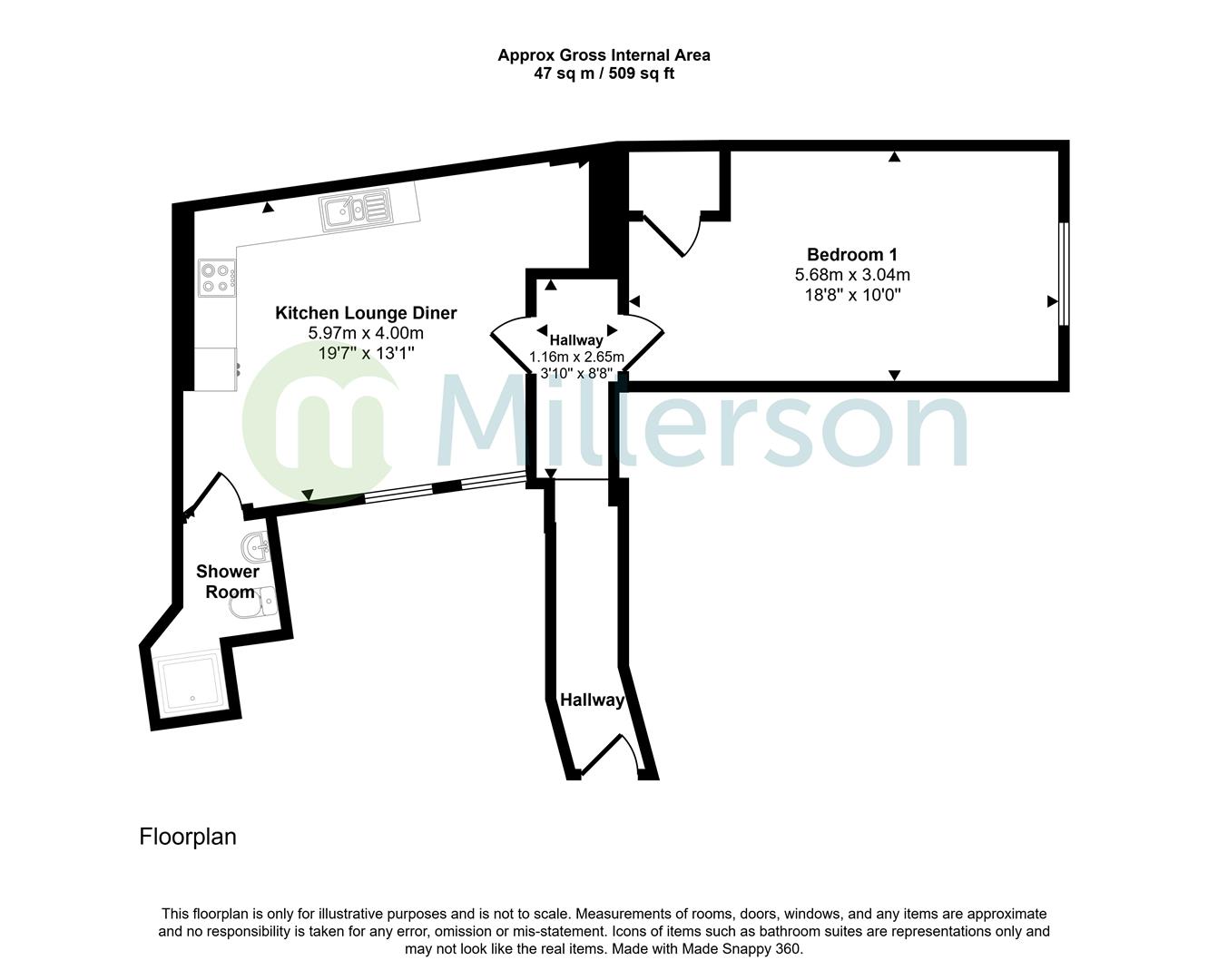 Flat 4, Dragon House, St. Austell floorplan