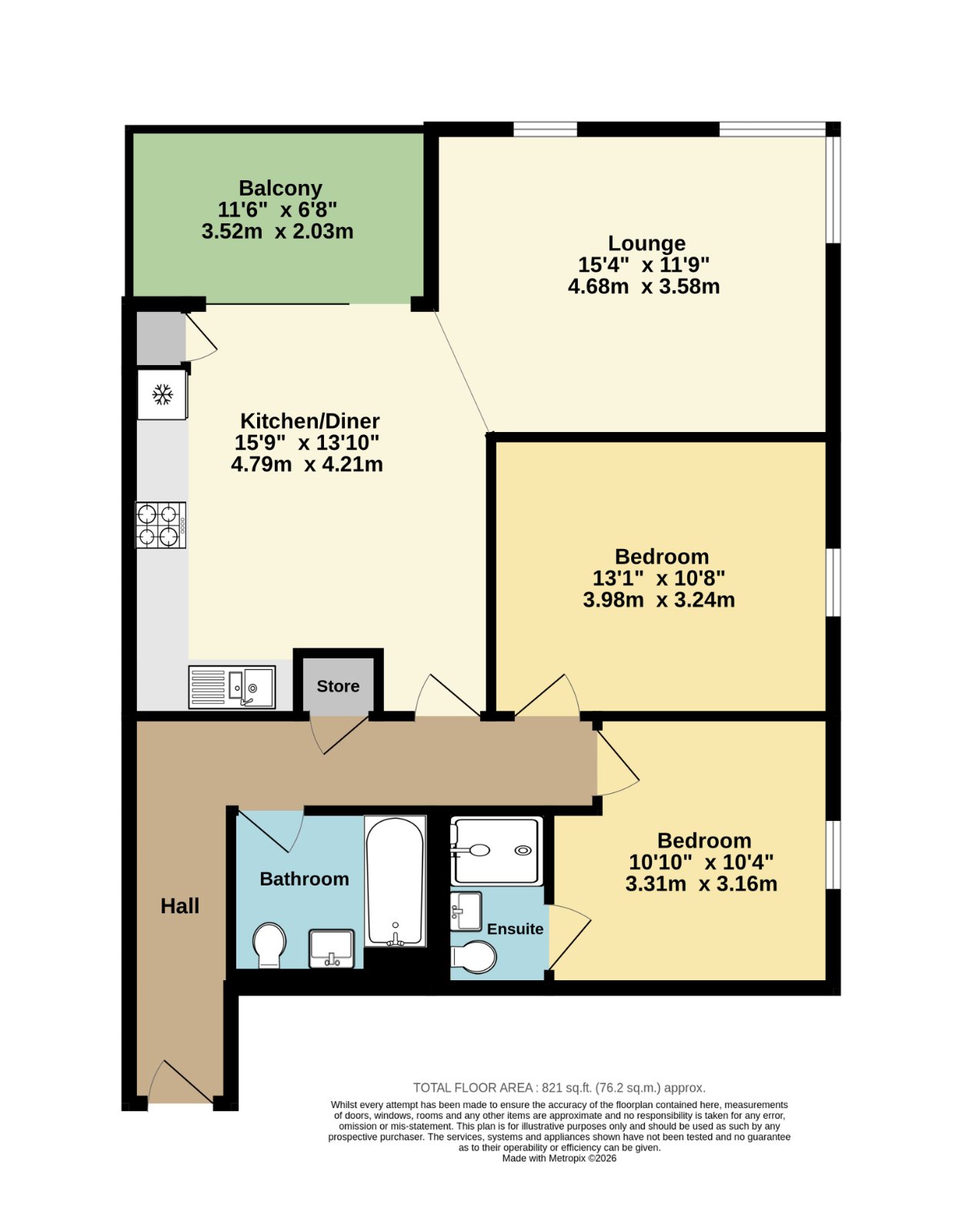 Flat 7, Waterwheel House,, Crabble Hill, Kent floorplan