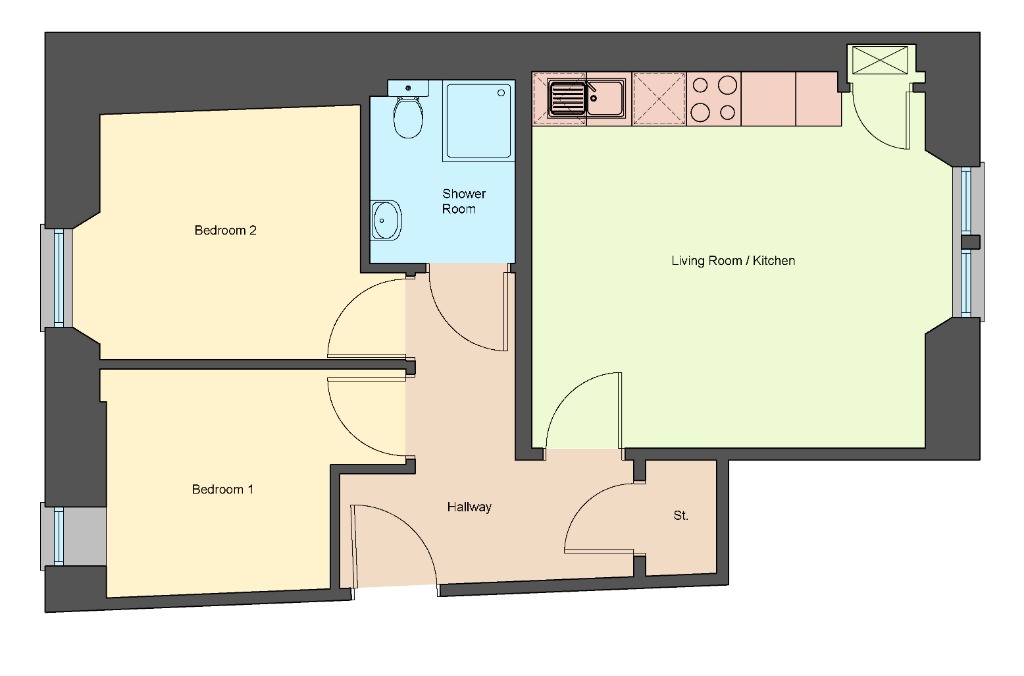 2 Bedrooms Flat to rent in Blackness Road, West End, Dundee DD2