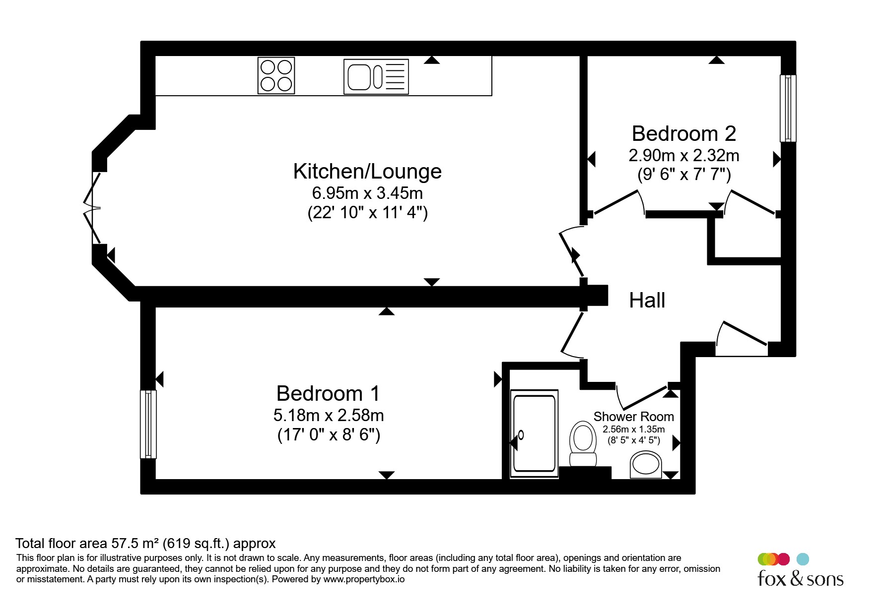Flat 3, Burlington Place, Eastbourne floorplan