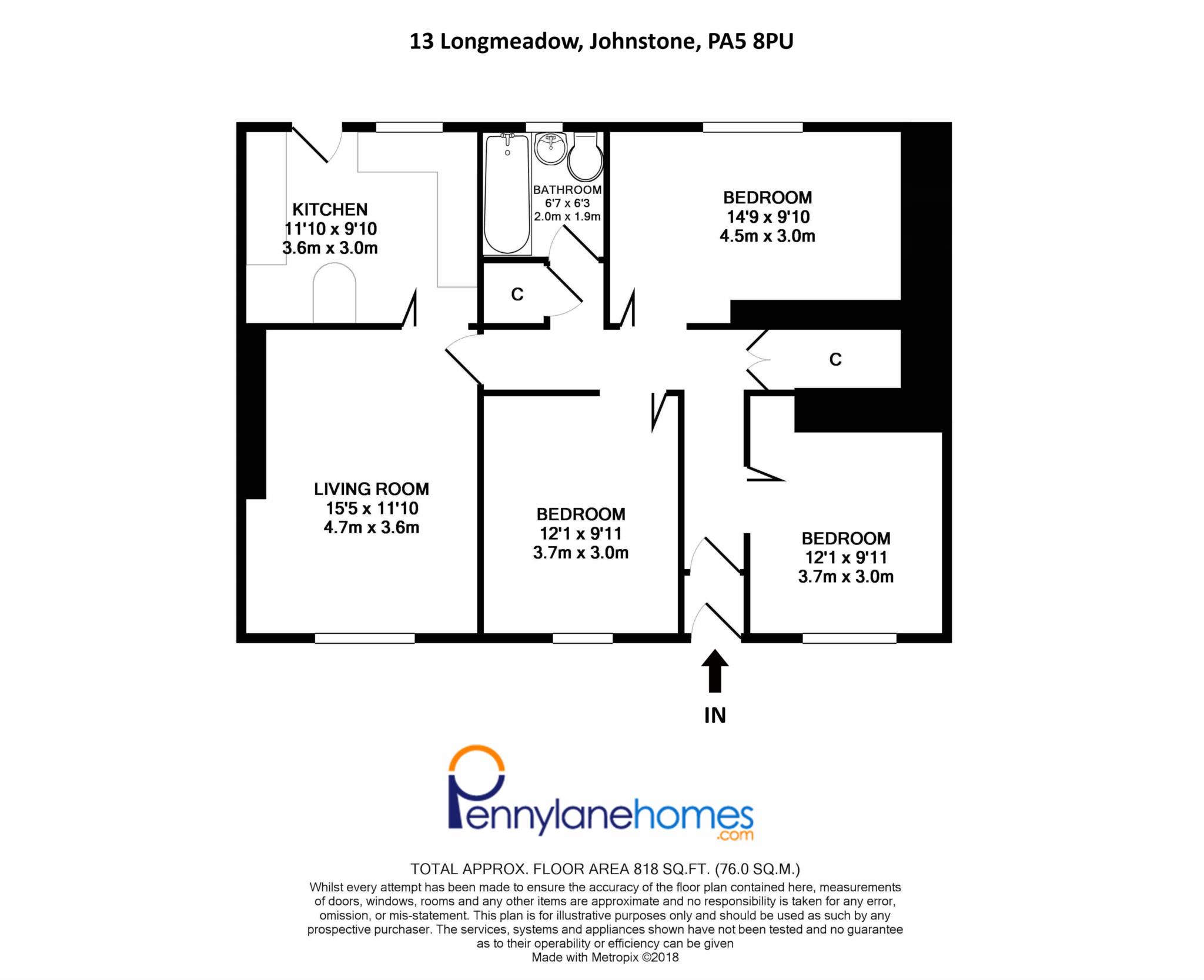 3 Bedrooms Flat for sale in Longmeadow, Johnstone PA5