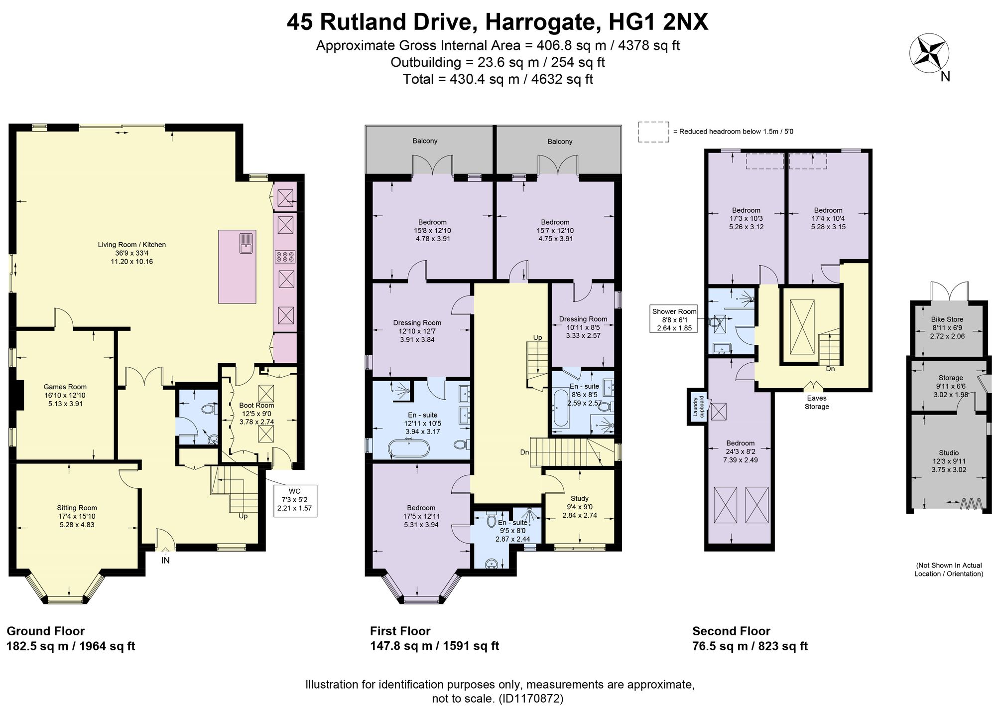 45 Rutland Drive, Harrogate floorplan
