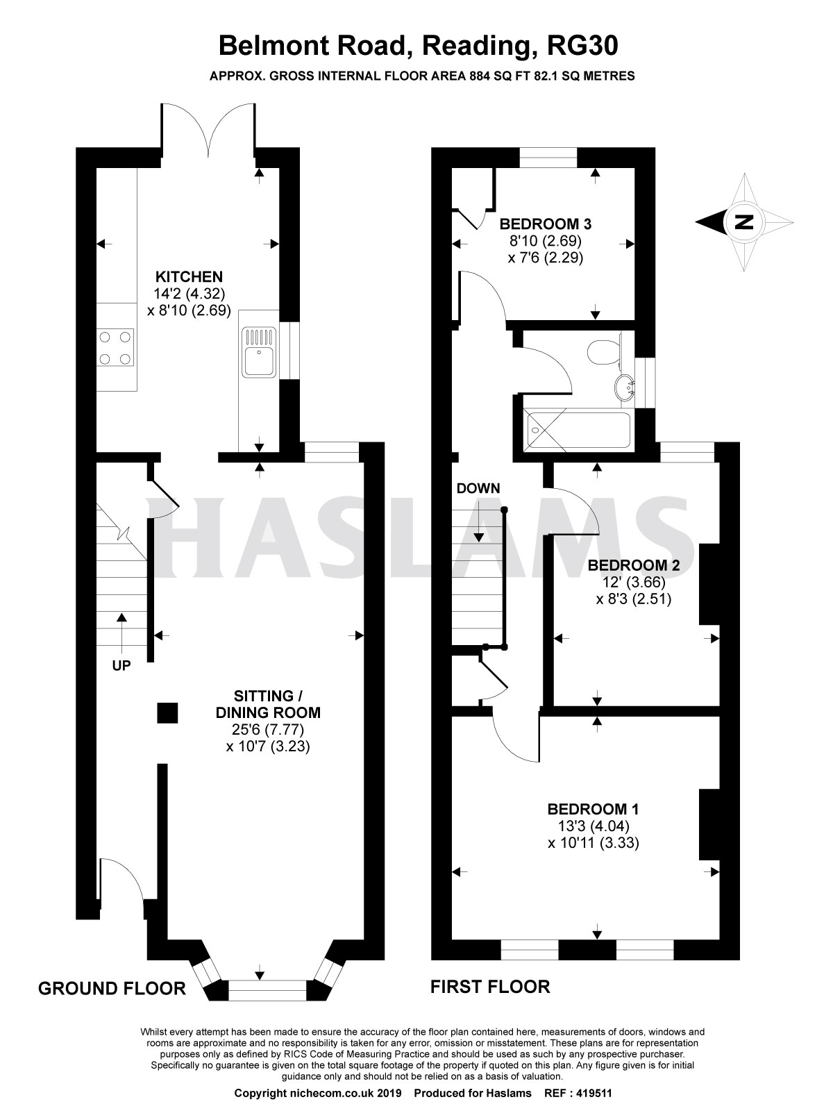 3 Bedrooms Terraced house for sale in Belmont Road, Reading RG30