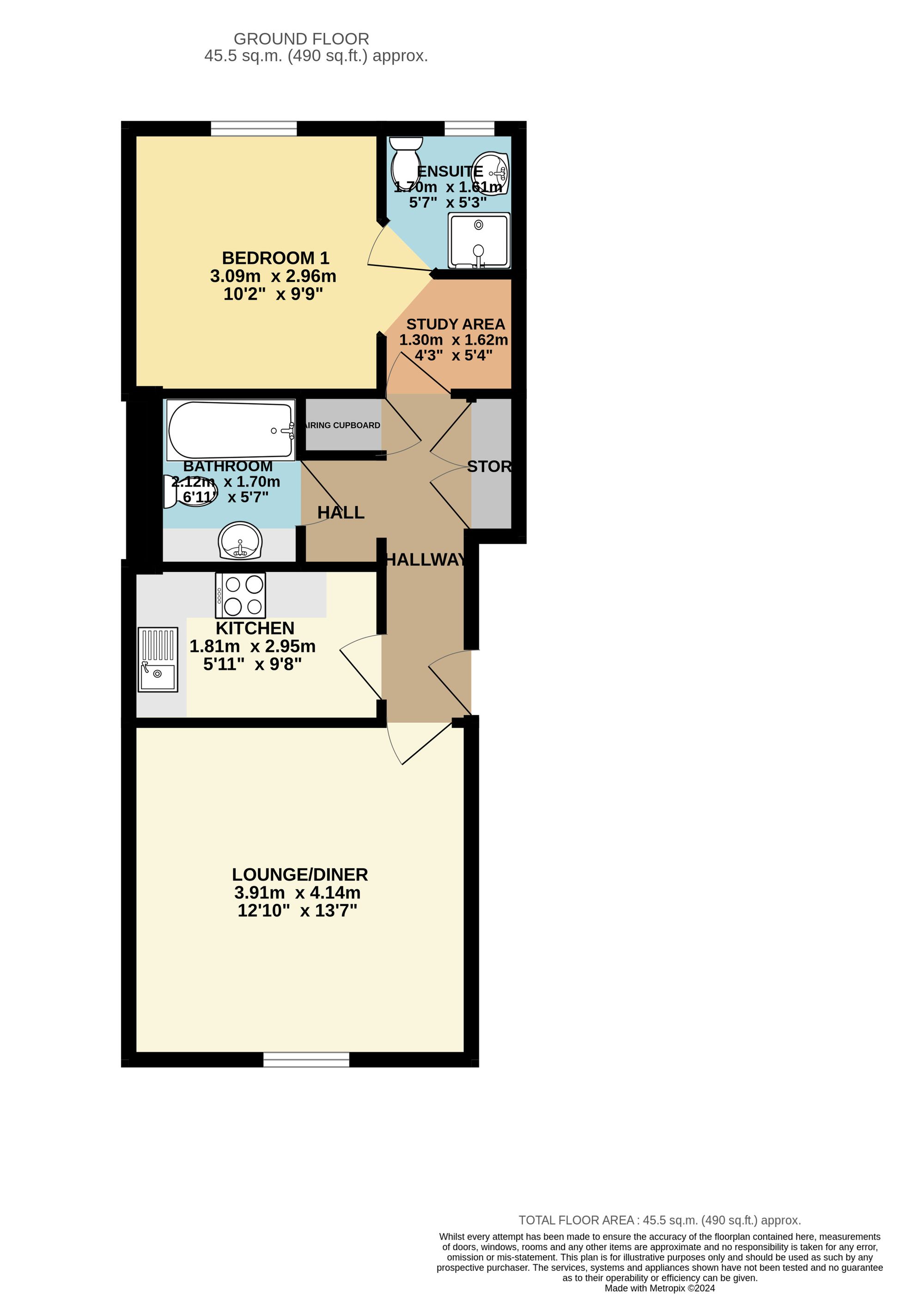 9 Linacre House, Chesterfield floorplan