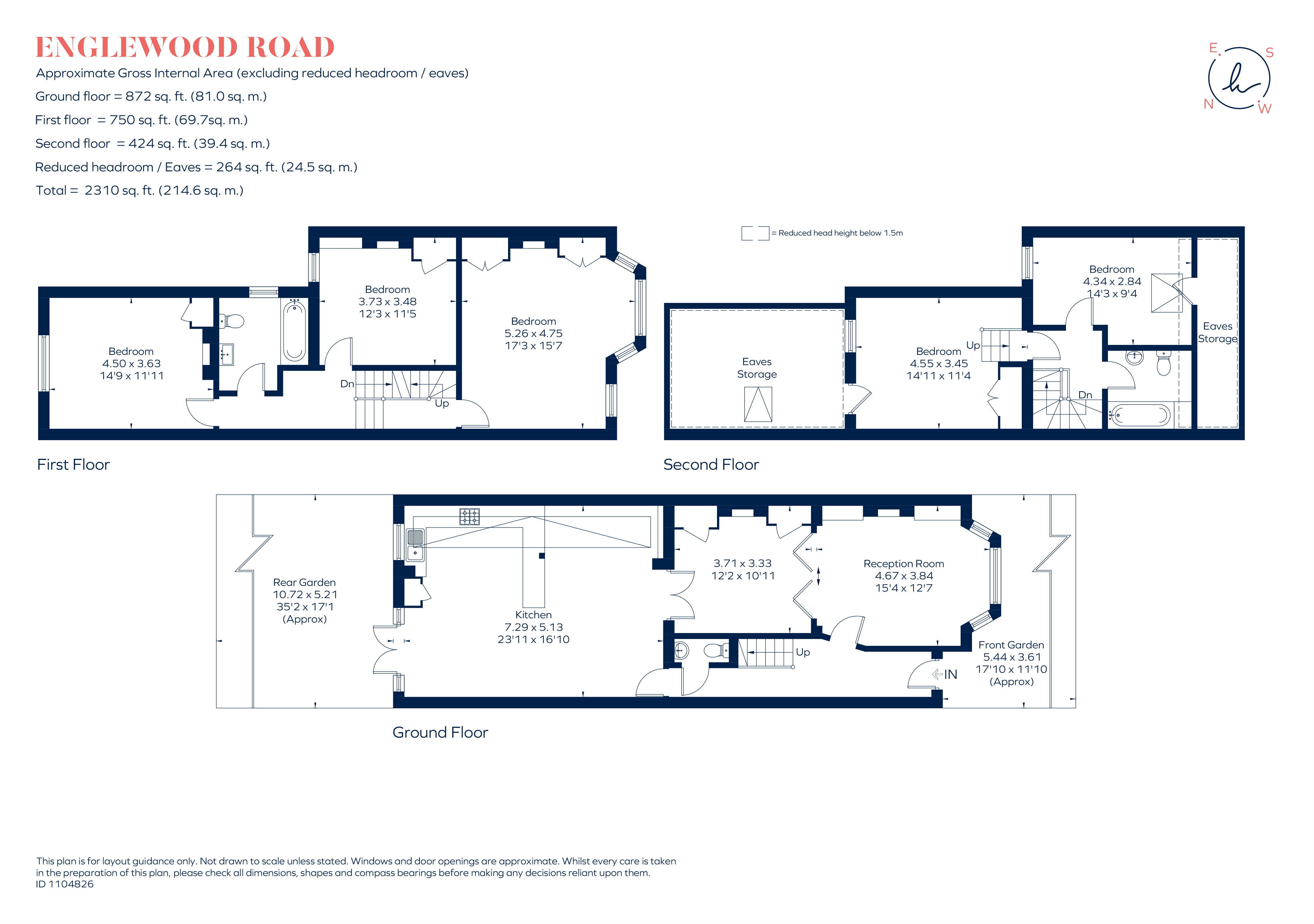 83, Englewood Road, London floorplan