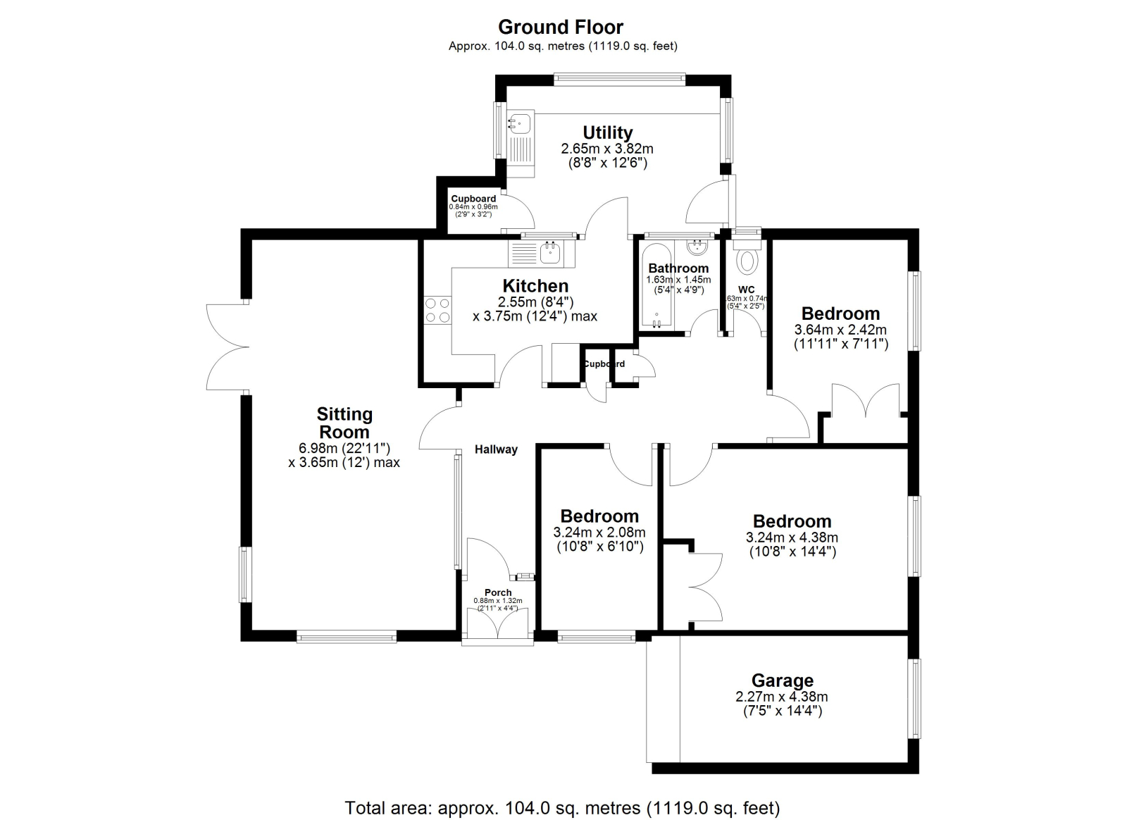 Rockways, 9 Rockhaven Gardens, Rock floorplan