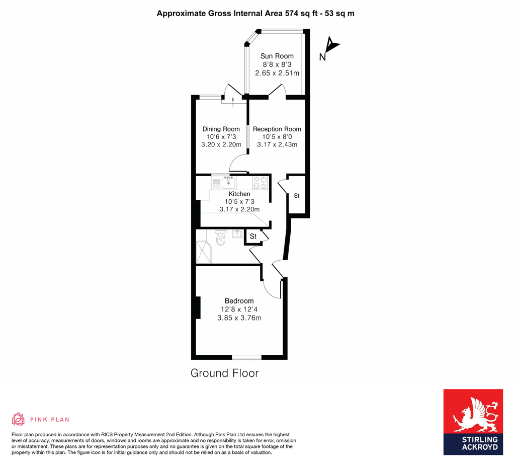Flat 1, 216, Station Road, Surrey floorplan