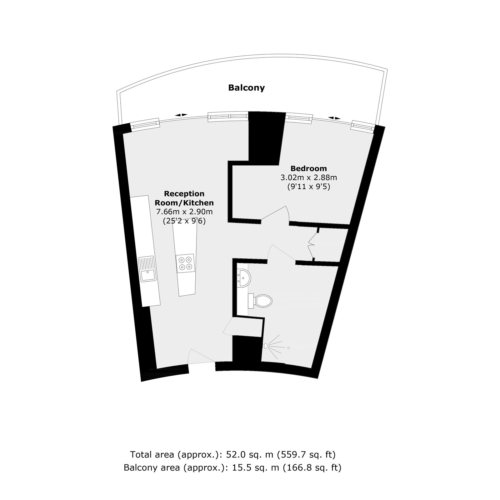 Apartment 2007, Arena Tower, 25, Crossharbour Plaza, London floorplan