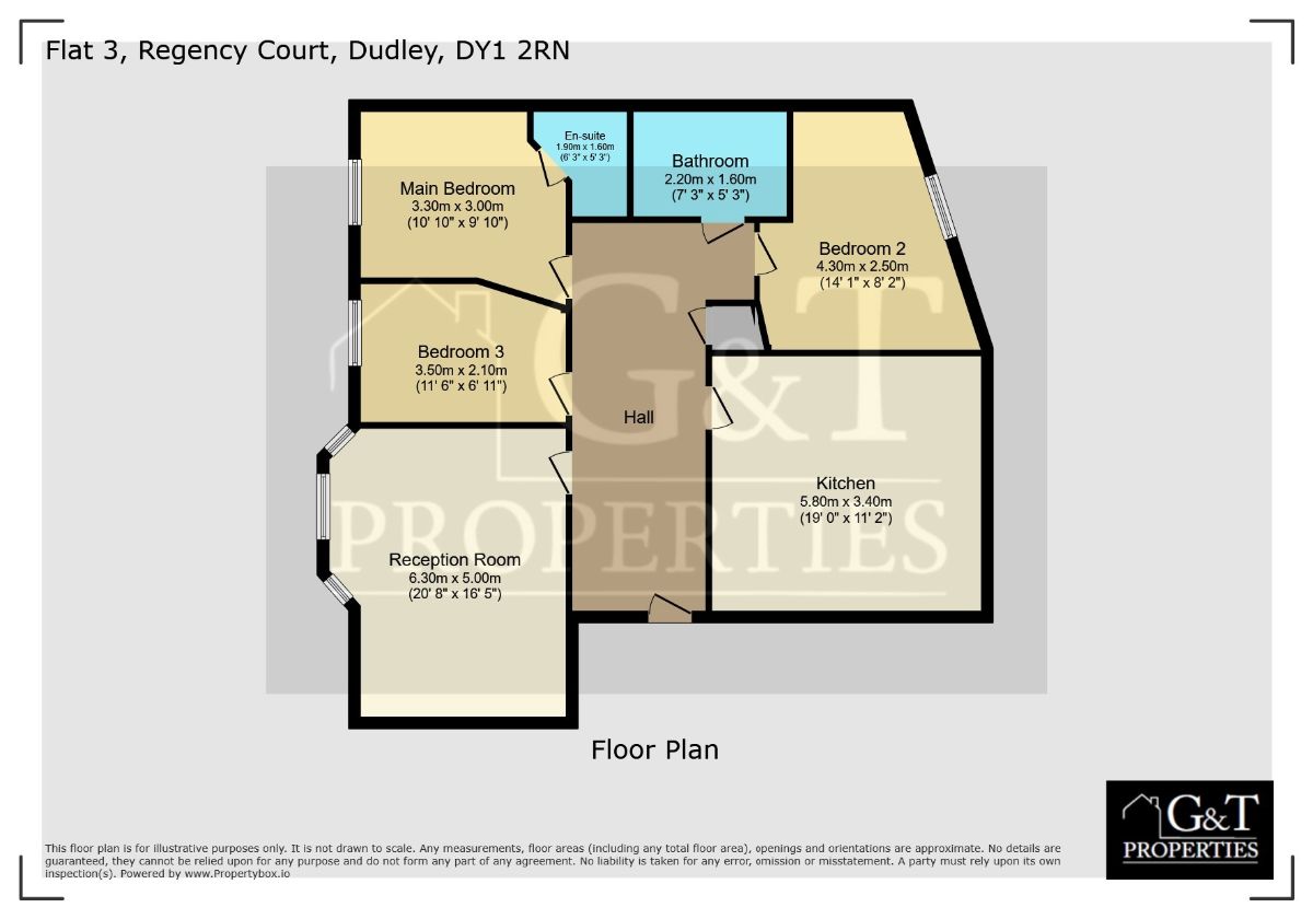Flat 3, Regency Court, Dudley floorplan