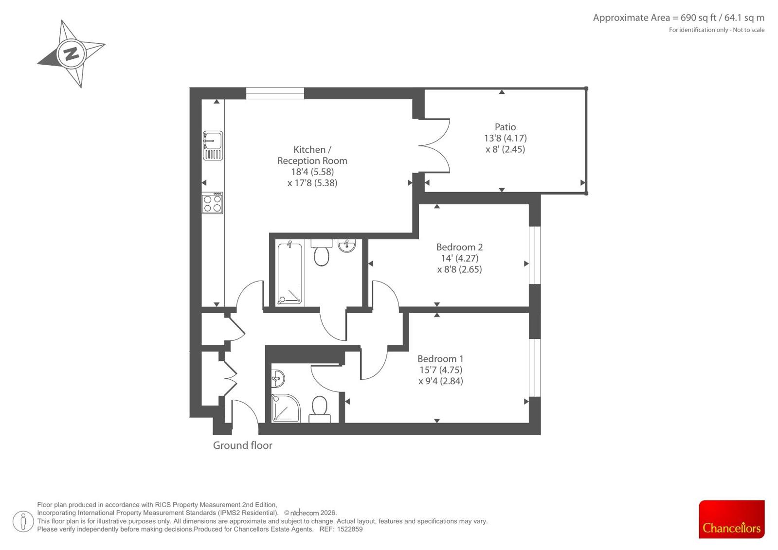 Flat 3, Strata House, 201, West Wycombe Road, Buckinghamshire floorplan