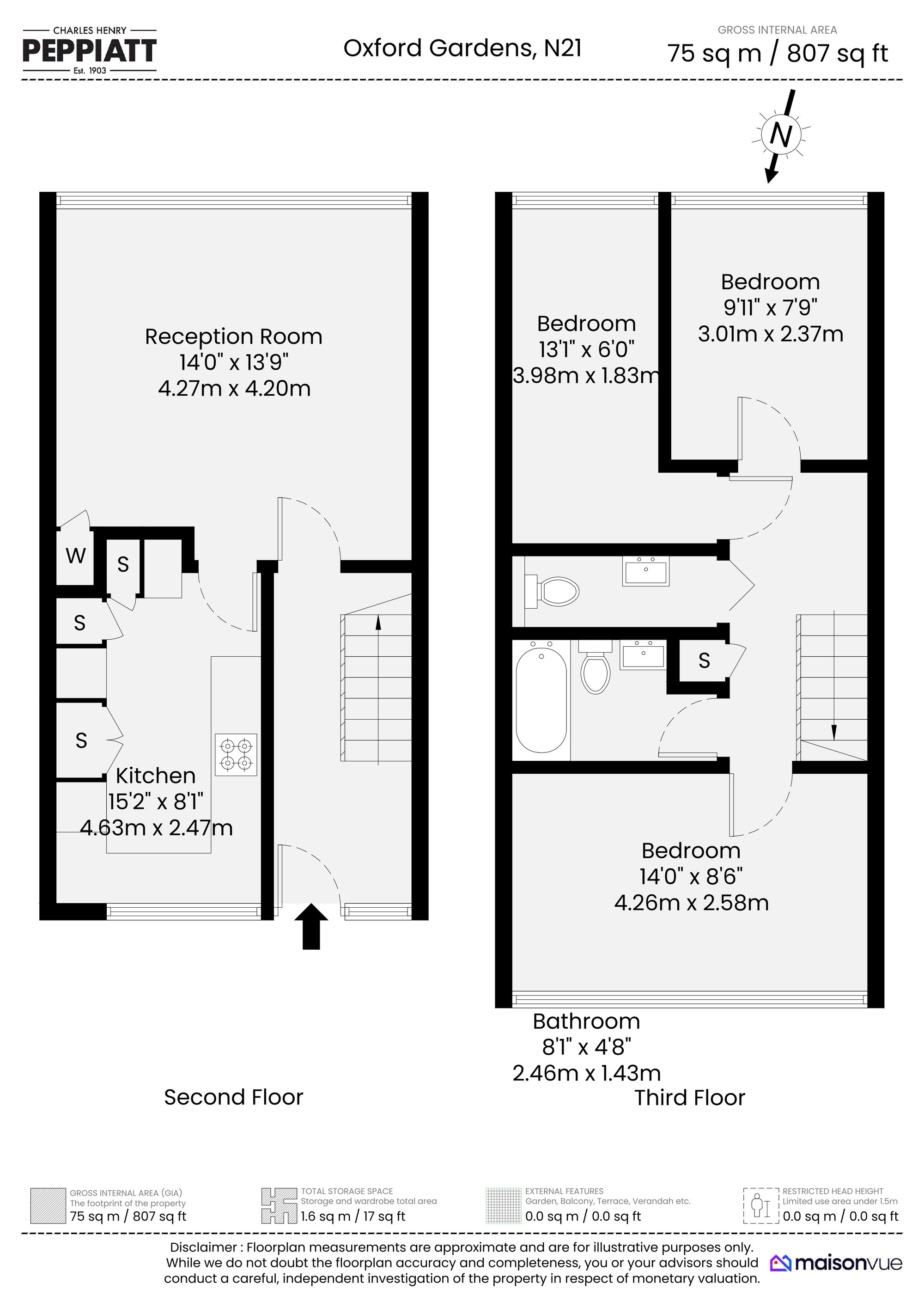 59 Oxford Gardens, London floorplan