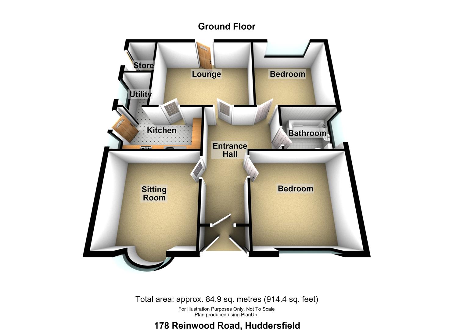 178, Reinwood Road, Huddersfield floorplan
