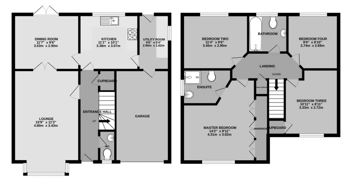 7, Brigland Close, Huntingdon floorplan