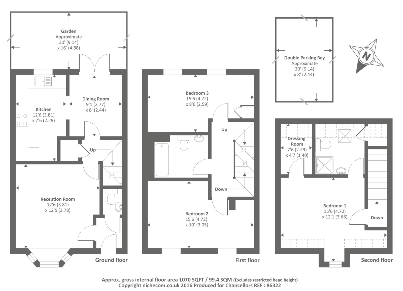 3 Bedrooms Town house to rent in Bure Park, Bicester OX26