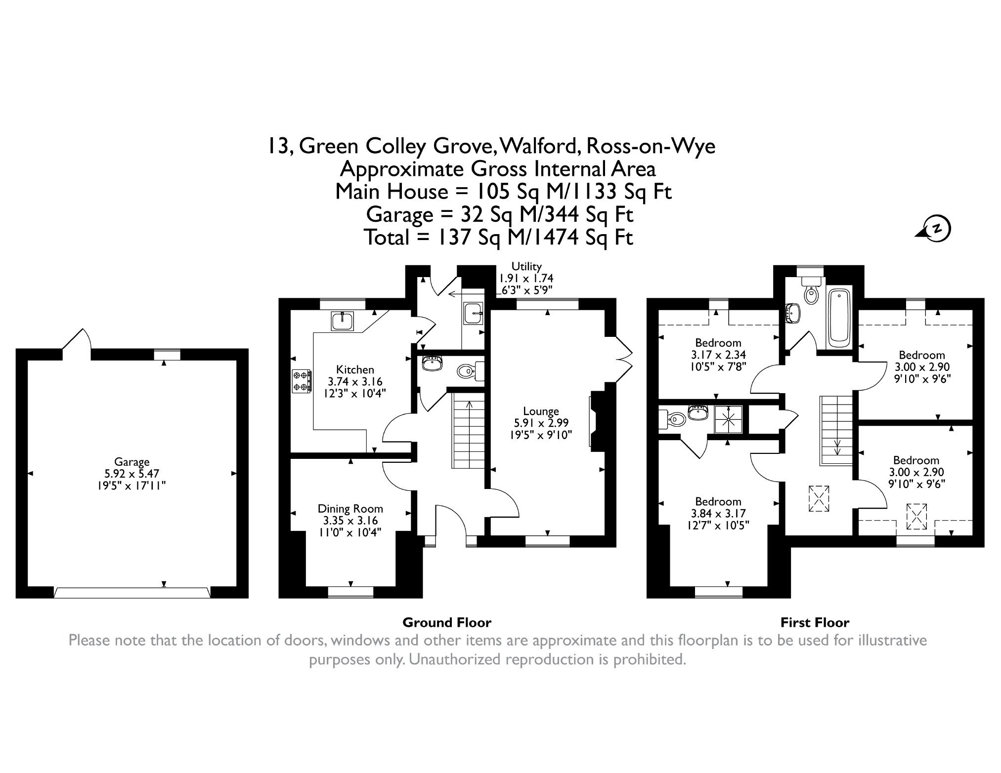 13, Green Colley Grove, Walford, Ross-on-Wye floorplan