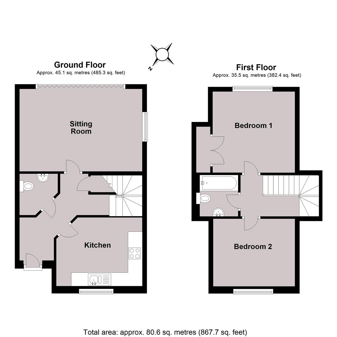 2 Bedrooms Semi-detached house to rent in Millstrood Road, Whitstable CT5